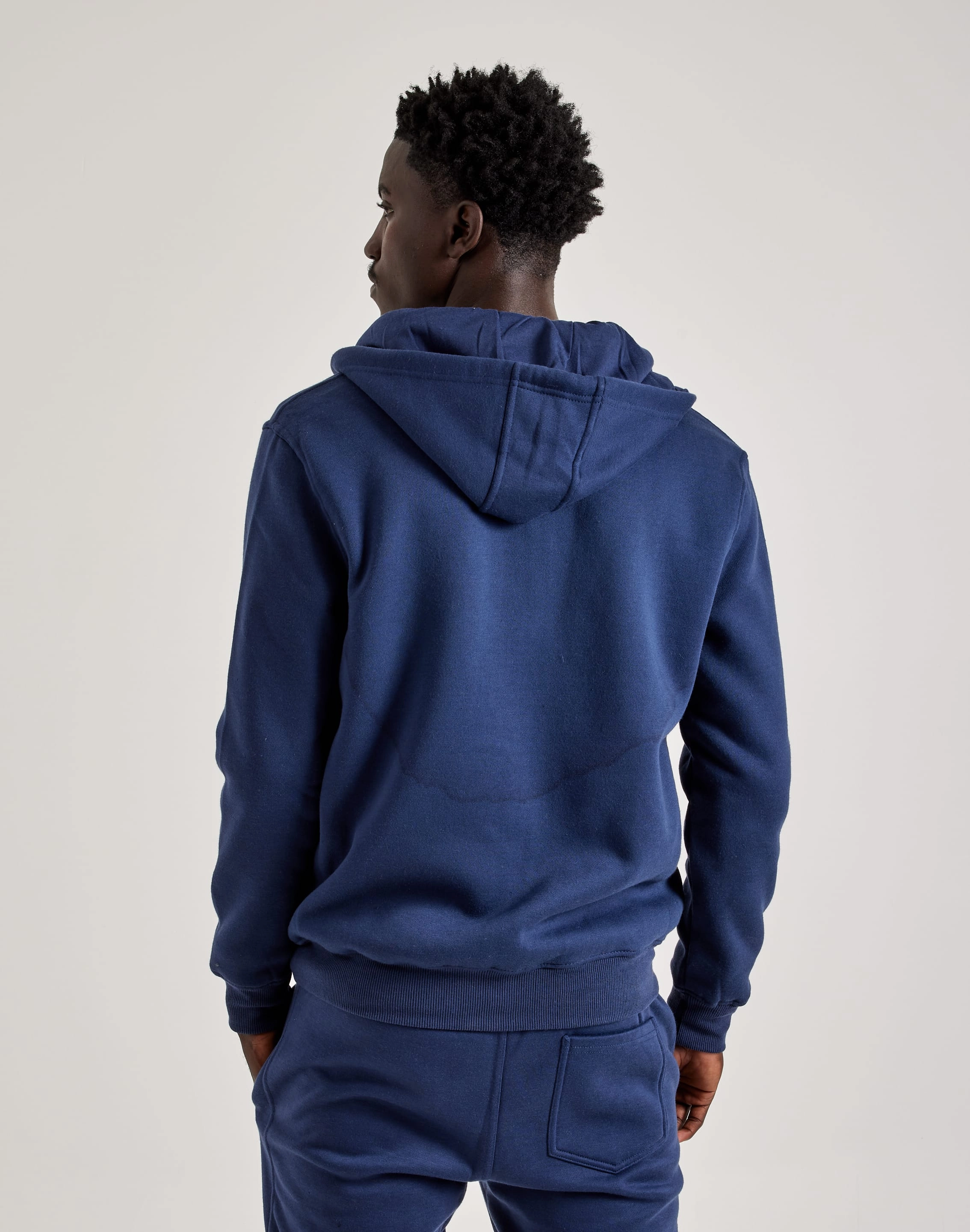 DH Essentials Basic Full-Zip Fleece Hoodie SplitHemDesign