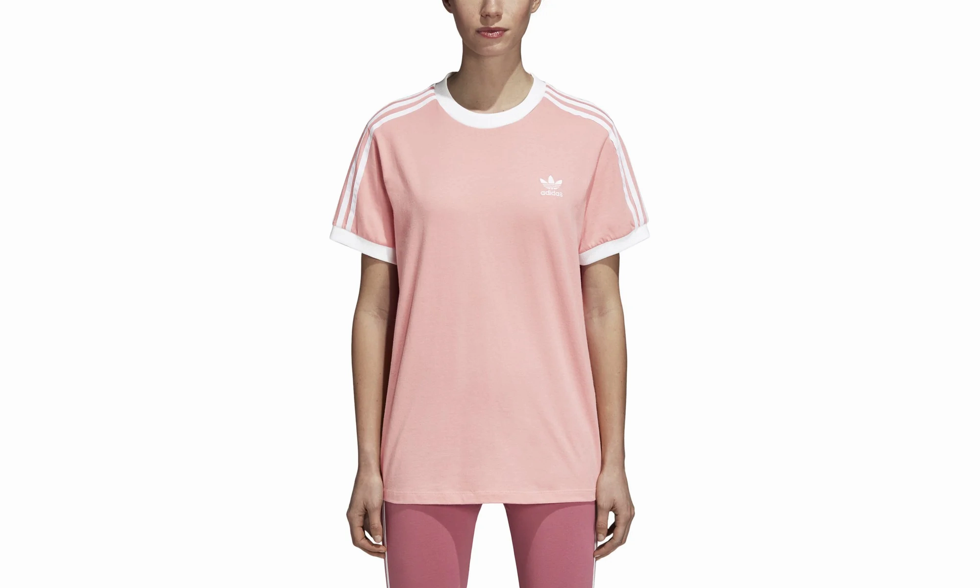 3 Stripes T-Shirt "Pink" DoubleLayered Fabric