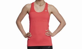Climalite Cross Womens Tank Top "Shock Red / Shock Red" Ocean Fit