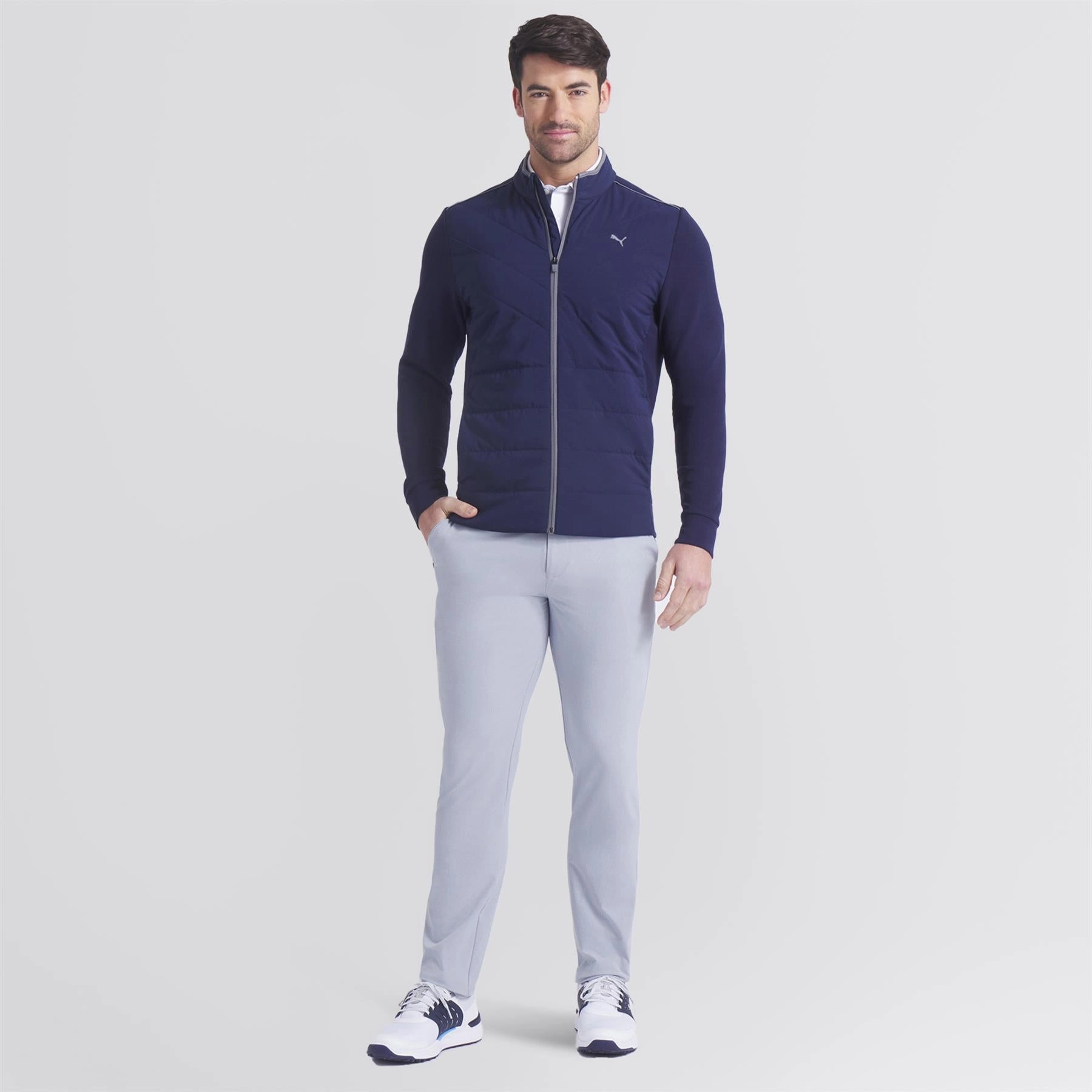 Cloudspun Fleece Hybrid Jacket Deep Navy Decal Formal Event