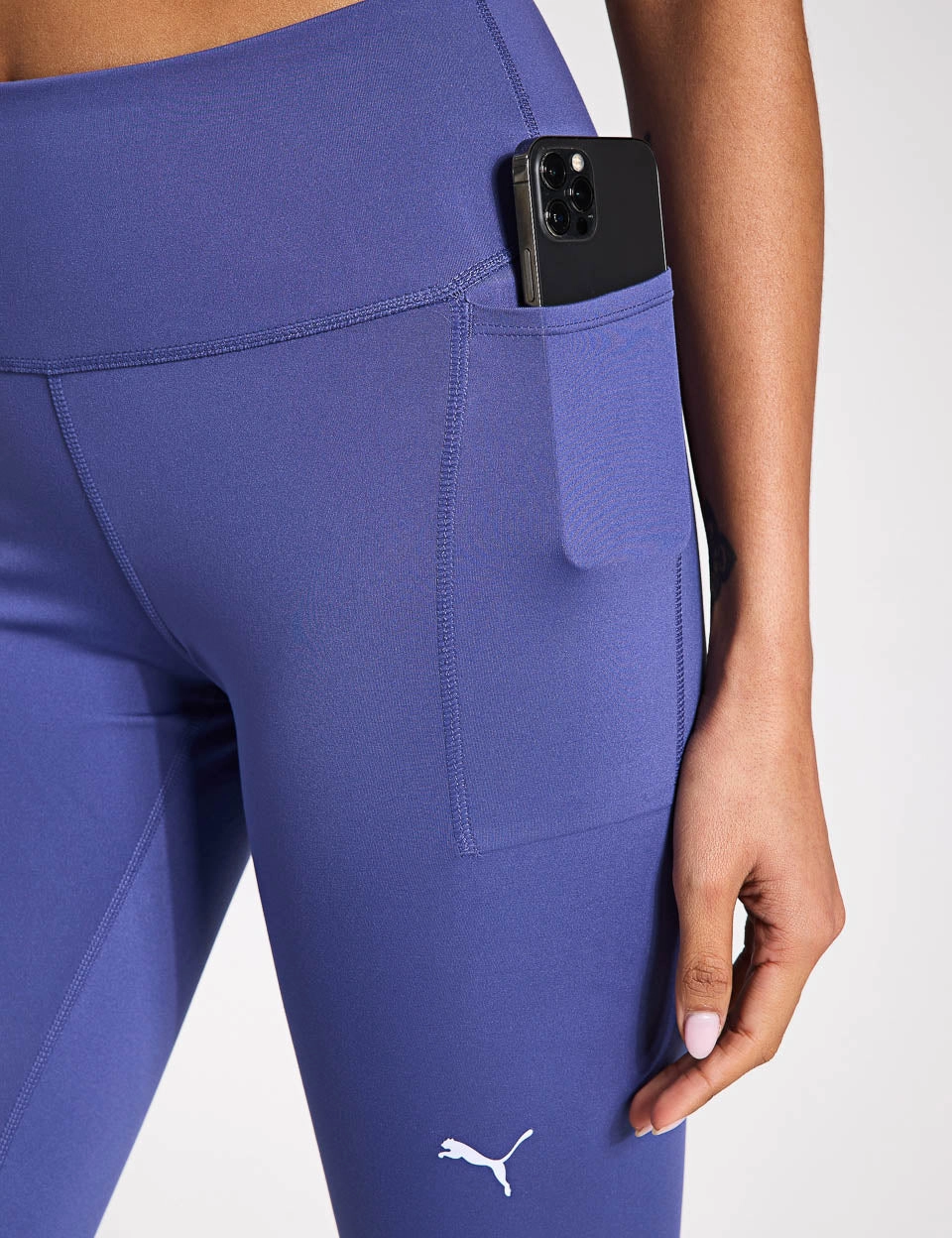 Cloudspun High Waisted Full-Length Tights - Blue Crystal Extra Soft Fitness Lover Active Lifestyle Morning Jog