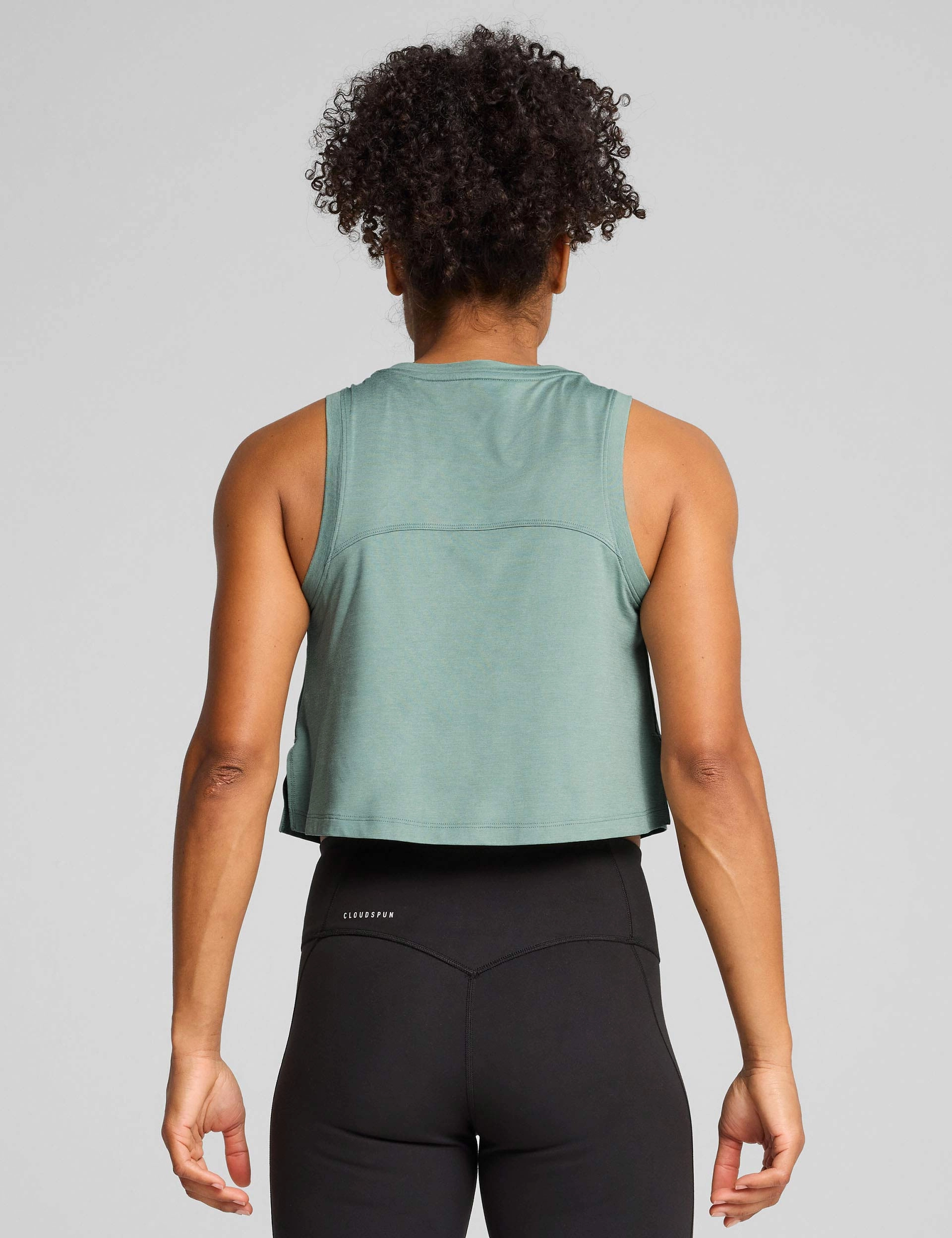 Urban use elderly users Cloudspun Sleeveless Tank - Green Moon Heather