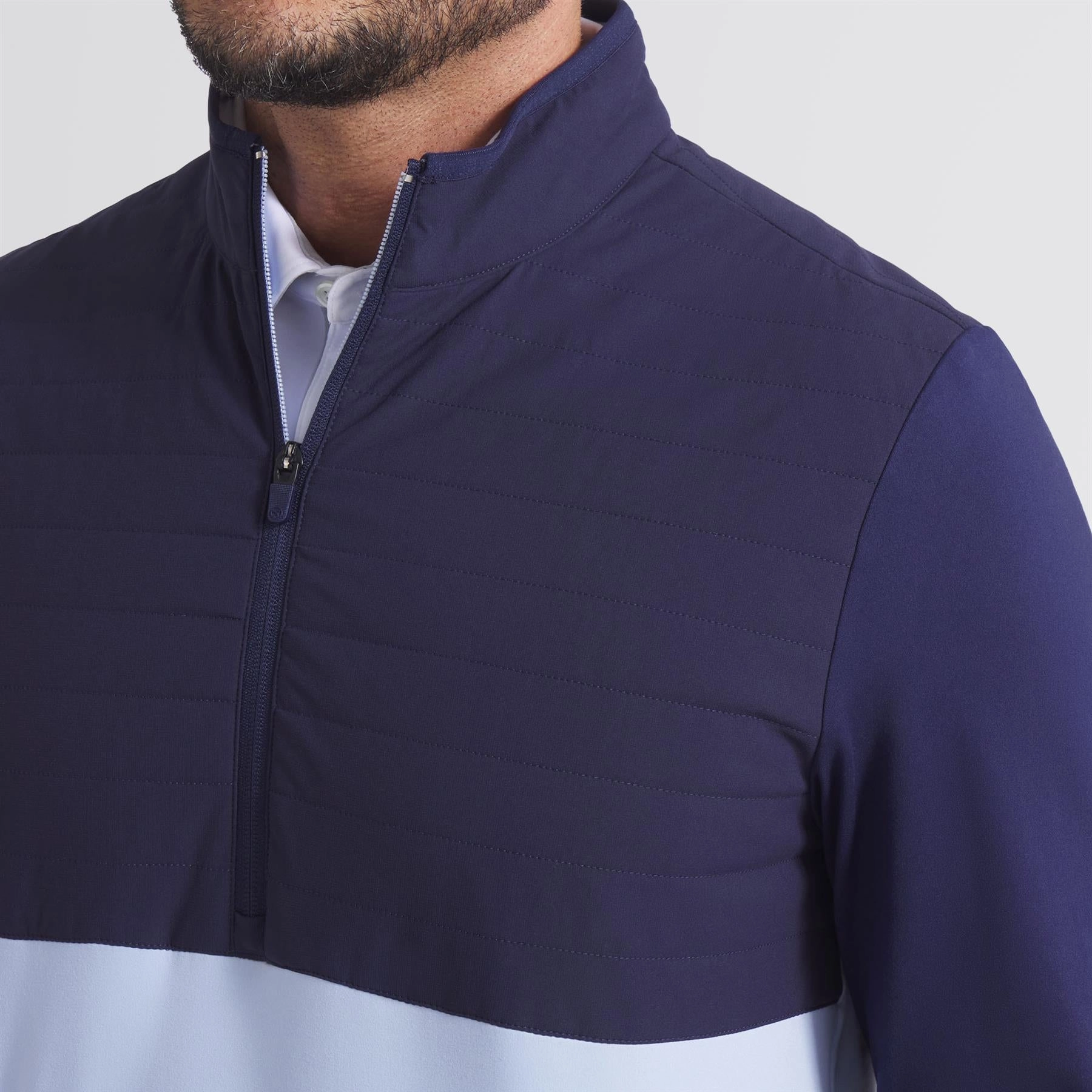 Cloudspun Tech Hybrid Half Zip Deep Navy Odor Resistant Fabric
