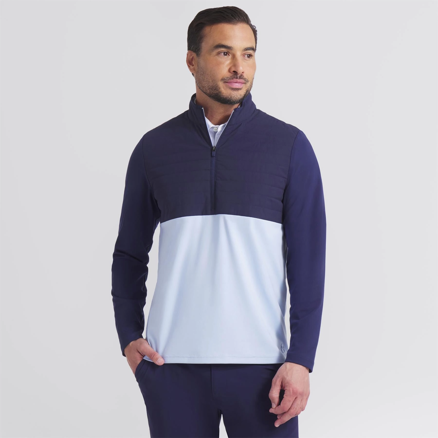 hiker Cloudspun Tech Hybrid Half Zip Deep Navy