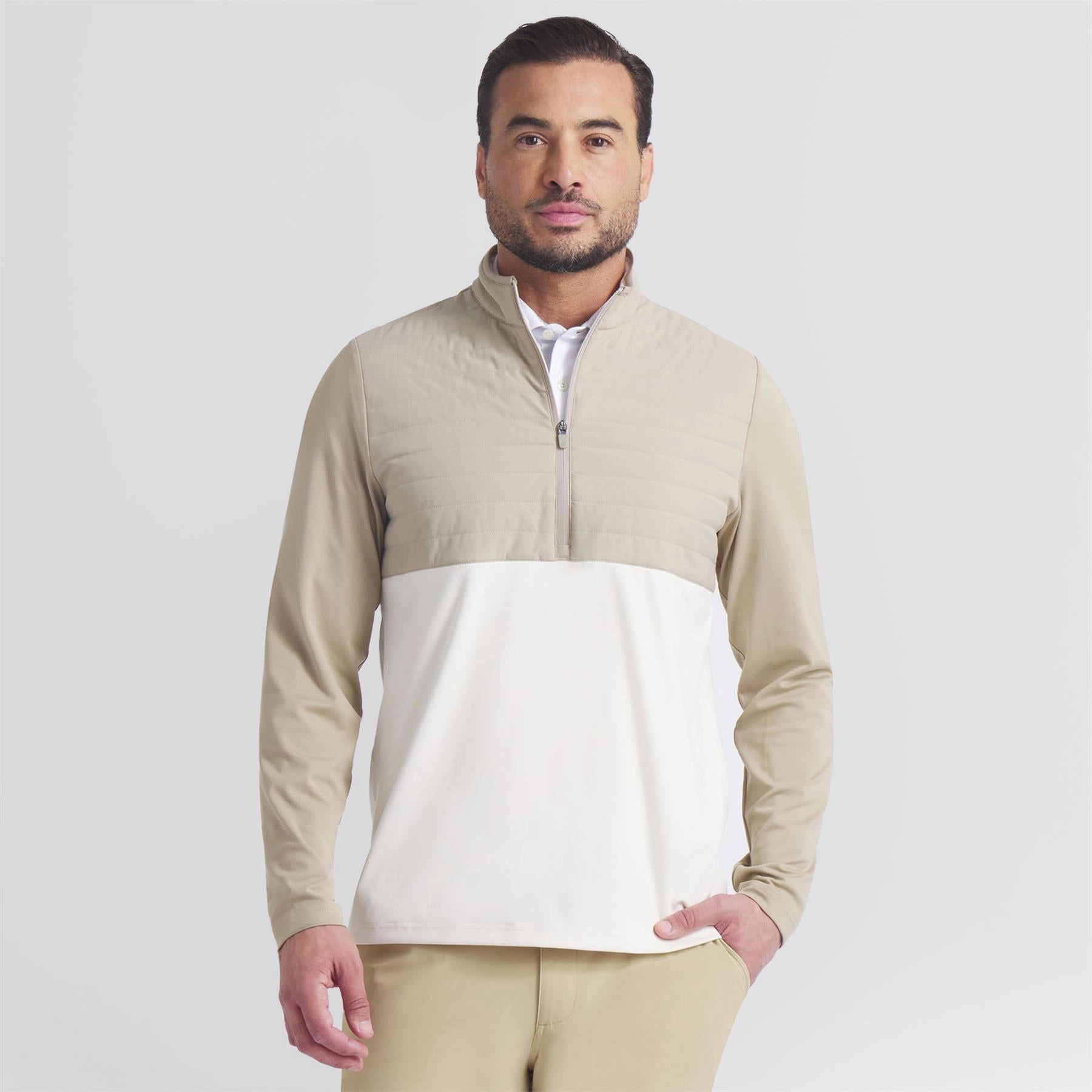 Casual Cloudspun Tech Hybrid Half Zip Ice Coffee