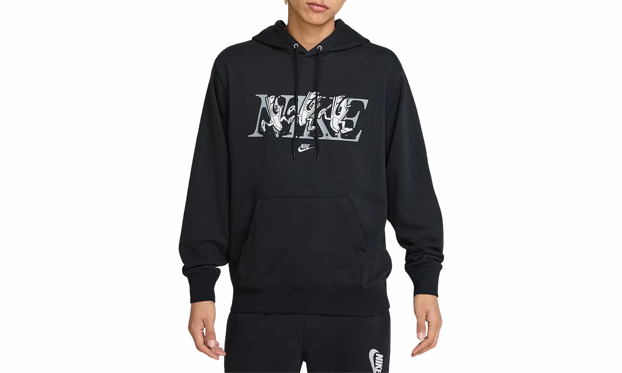 Club French Terry Hoodie "Black / Photon Dust"