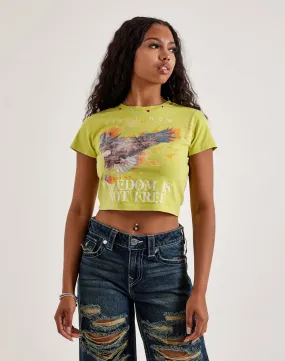 First Row Eagle Baby Tee Fantasy Glow