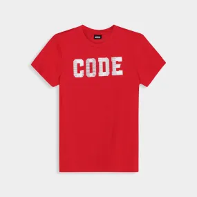 Code Mens Collegiate Puff Tee Red MoistureControl Fabric outdoor mode