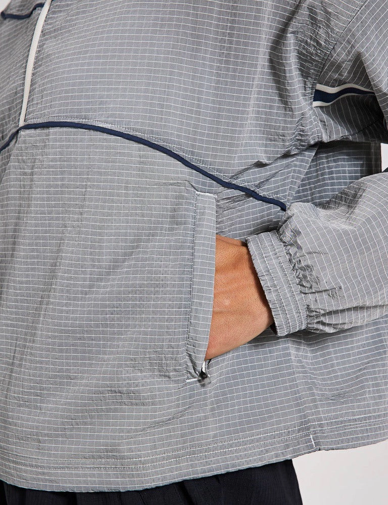Cozy Street Style Subtle Layers Run 96 Jacket - White Quartz/Downpour Grey