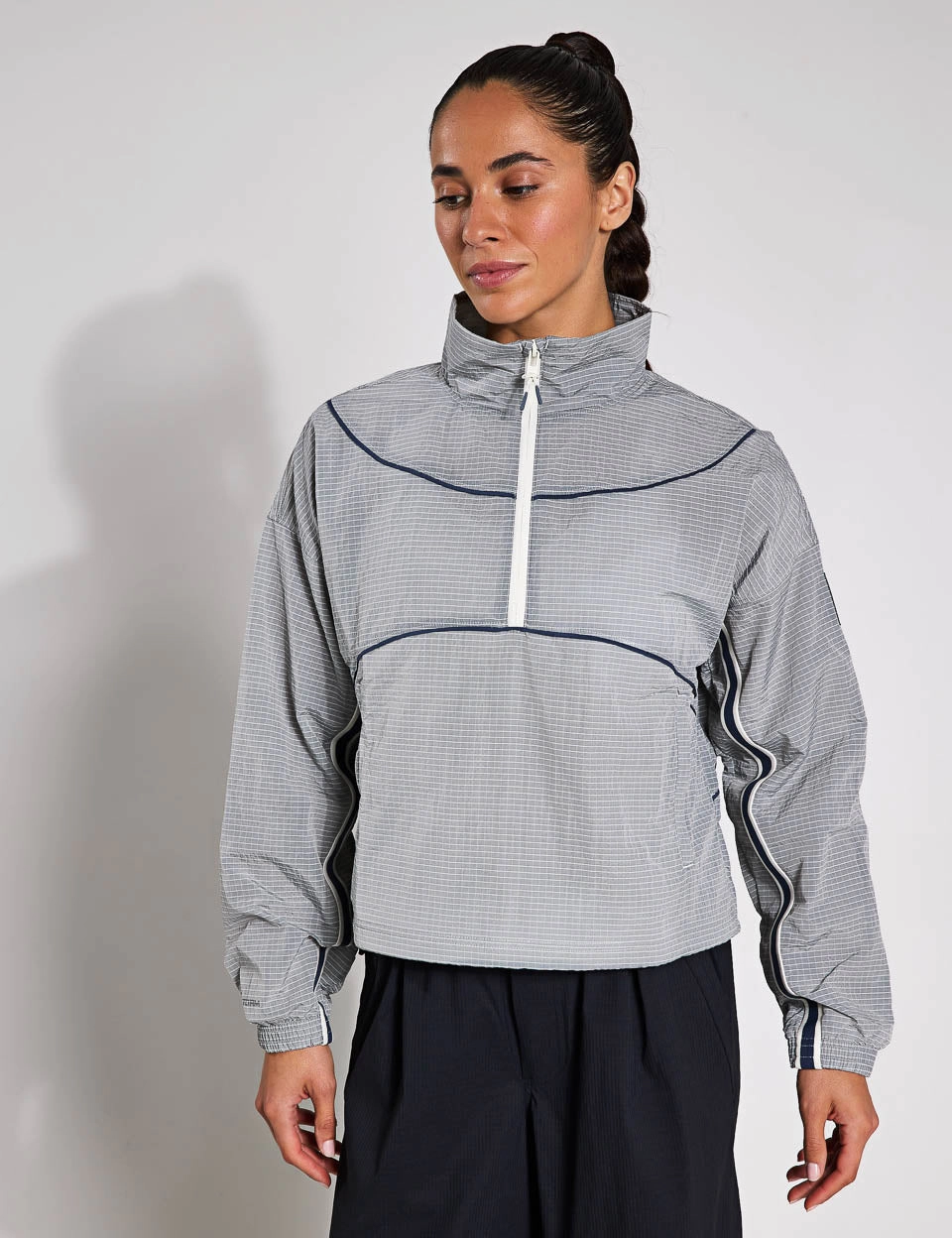Office Wear fall season Run 96 Jacket - White Quartz/Downpour Grey