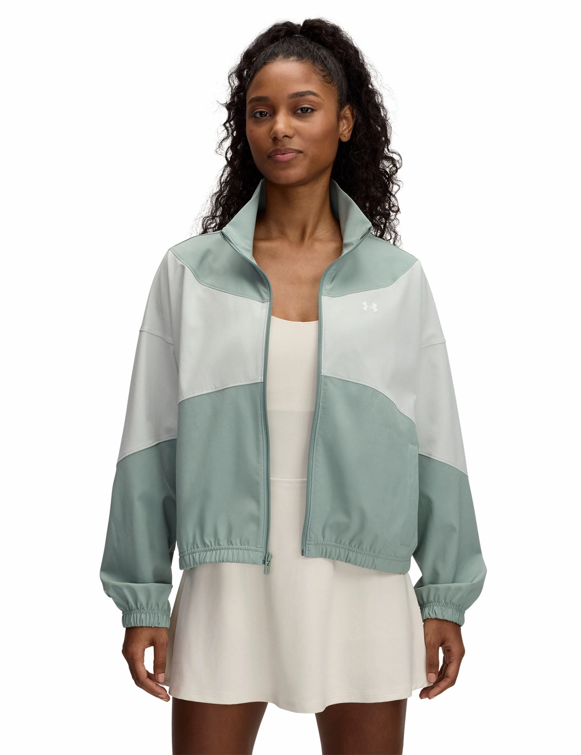 Rival Woven Jacket - Silica Green/Hydro Green All Day Layering Travel Fit