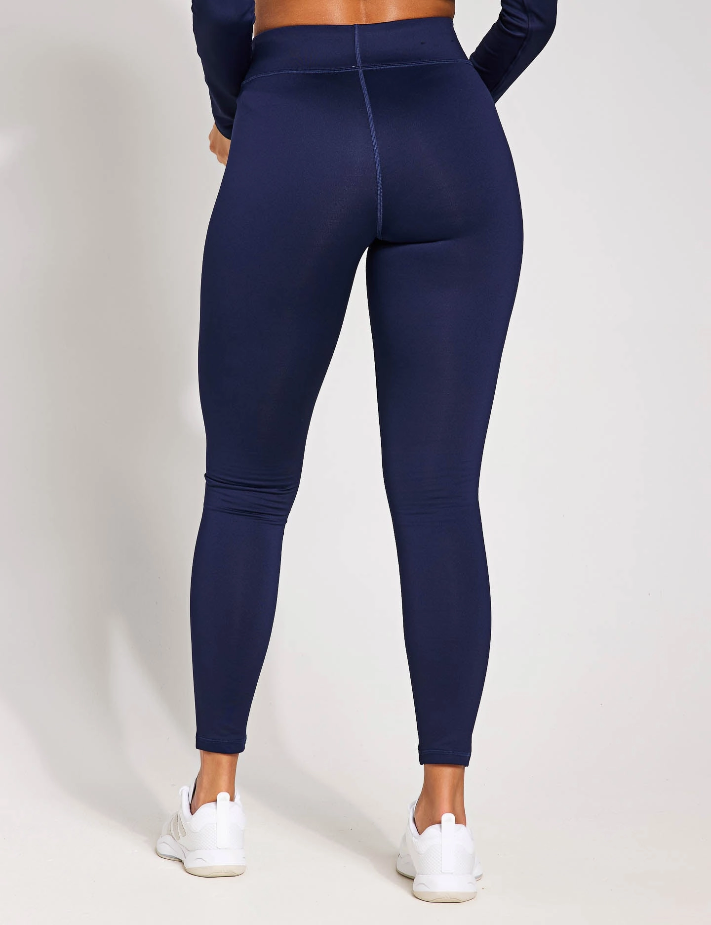 Moisture Managing Seamless Design Active Lifestyle ColdGear Leggings - Midnight Navy/White