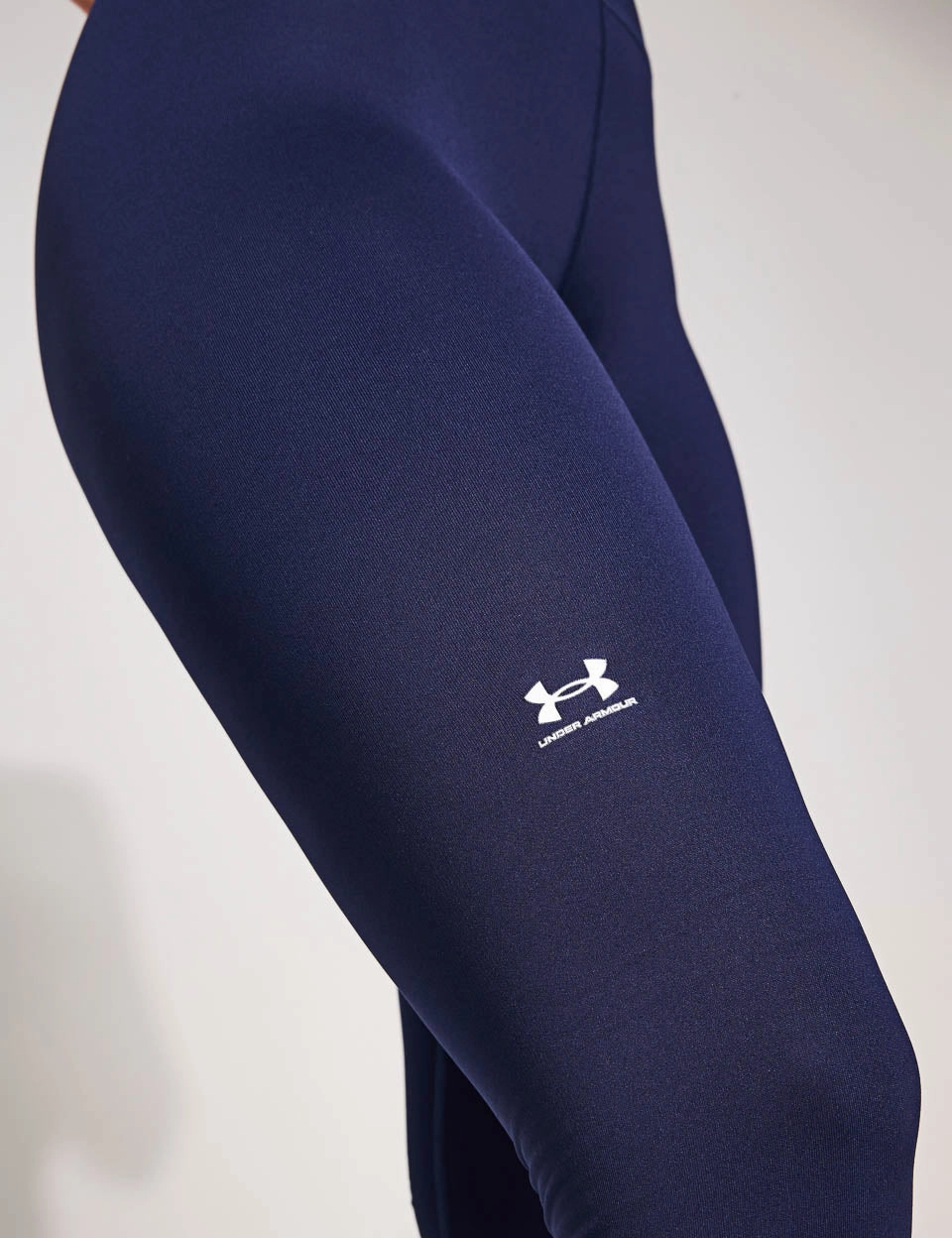 ColdGear Leggings - Midnight Navy/White Rubberized Waistband Edge