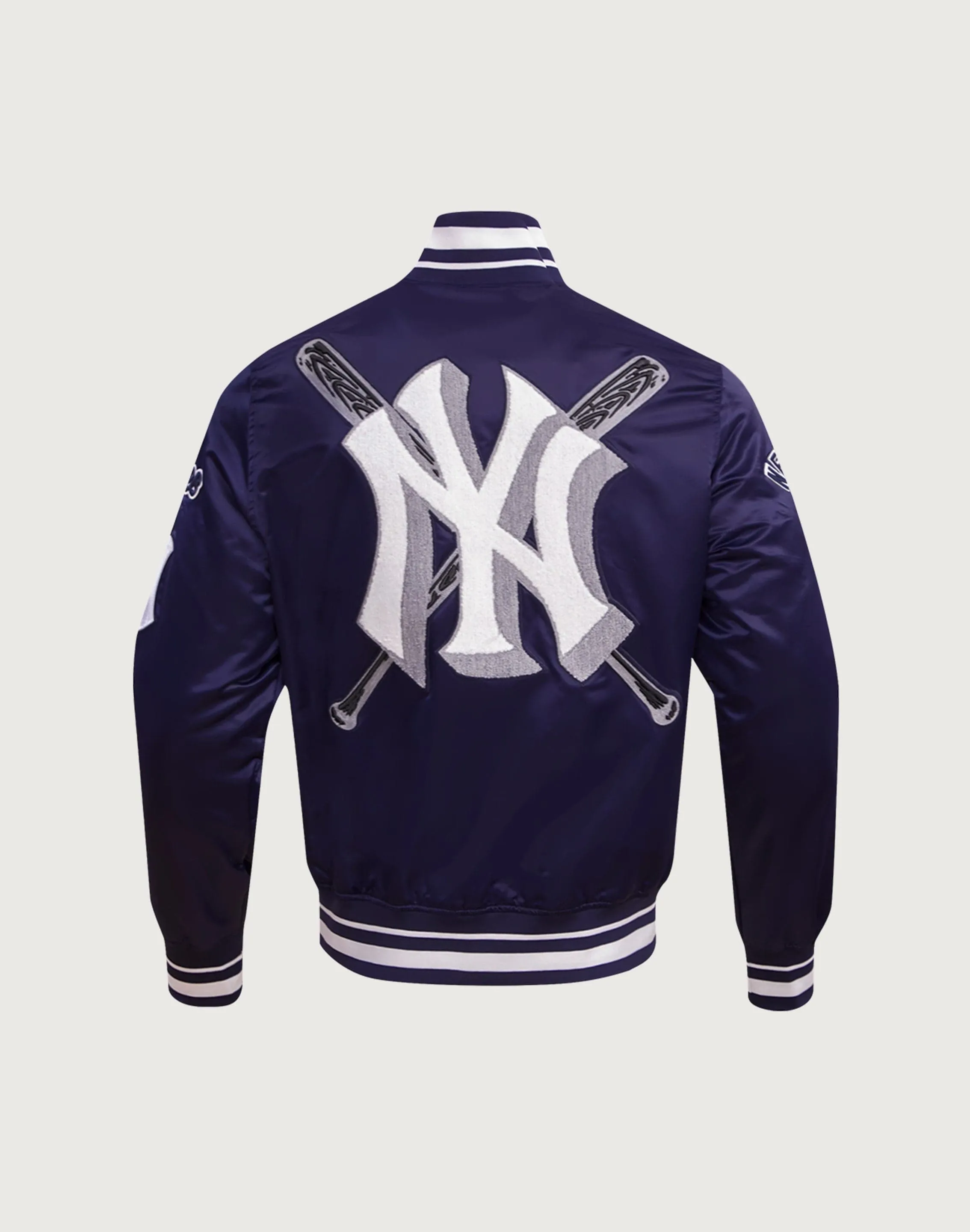 Pro Standard MLB New York Yankees Mashup Rib Satin Jacket Cool Glow