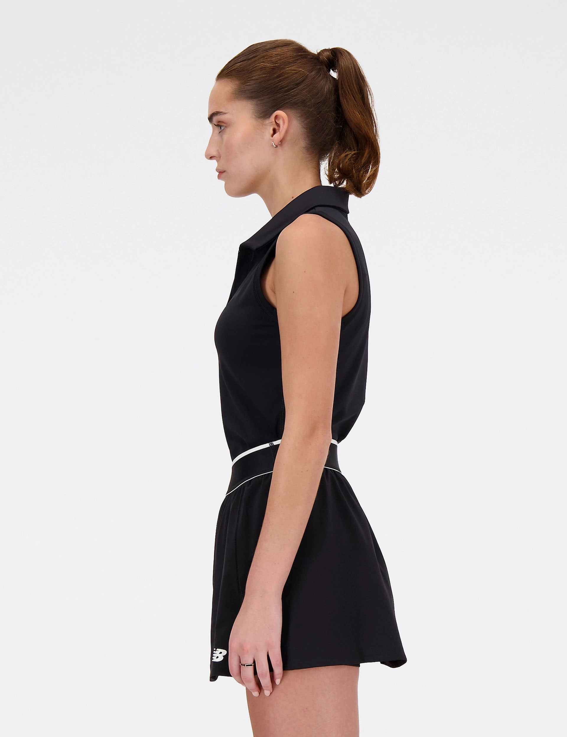 Collared Tournament Tank - Black Body Mapped Ventilation