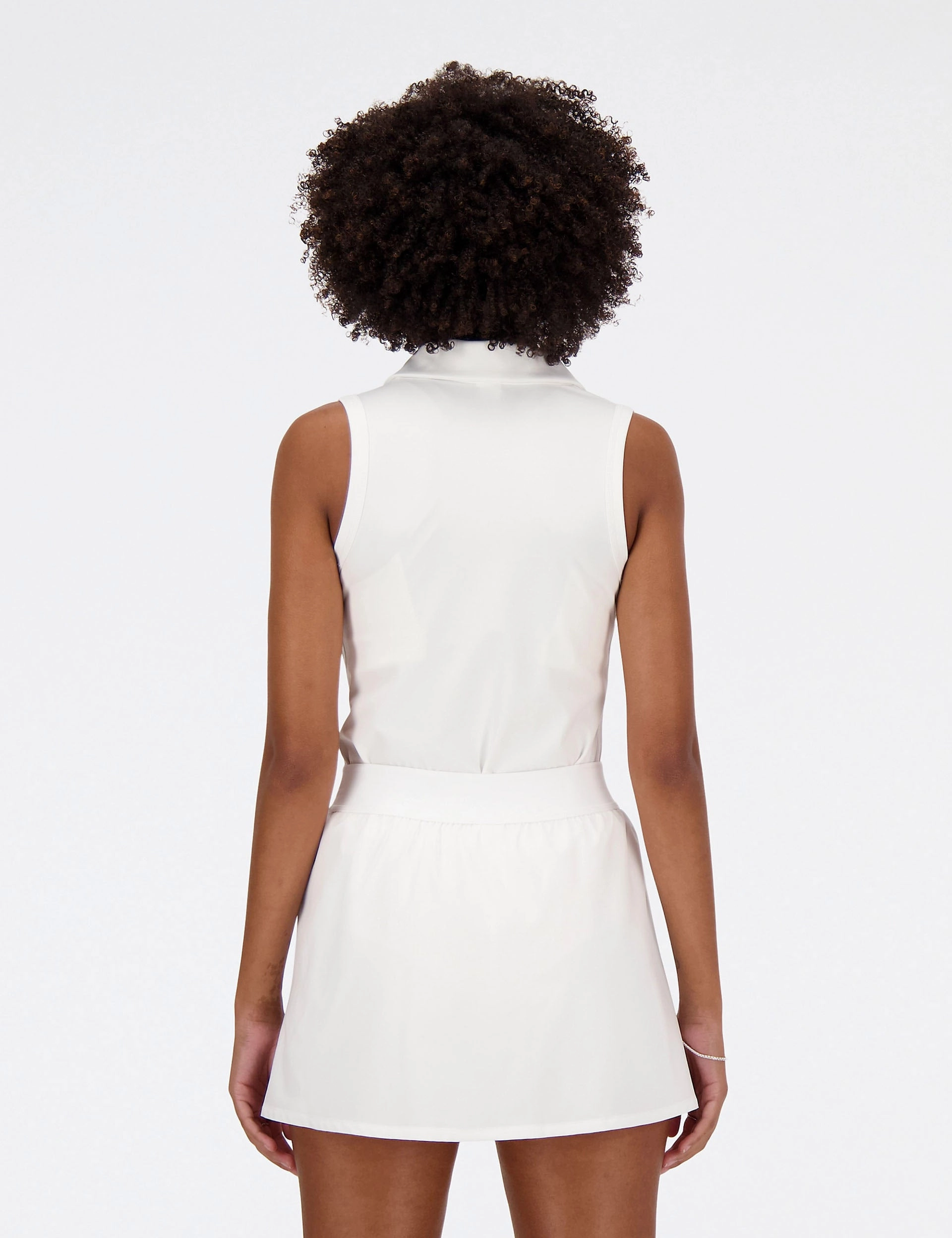 long term projects Collared Tournament Tank - White