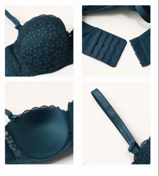 Supportive Thin Cup Lace Overlay Bra