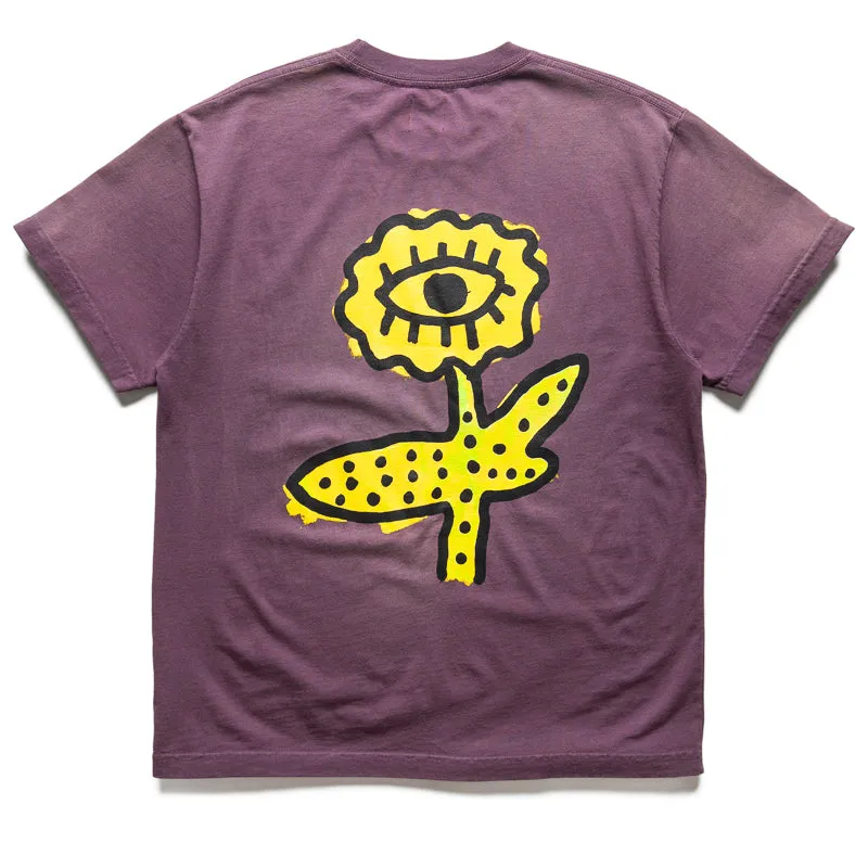 Boat Neck Alchemist Seeing Cactus Tee - Plum