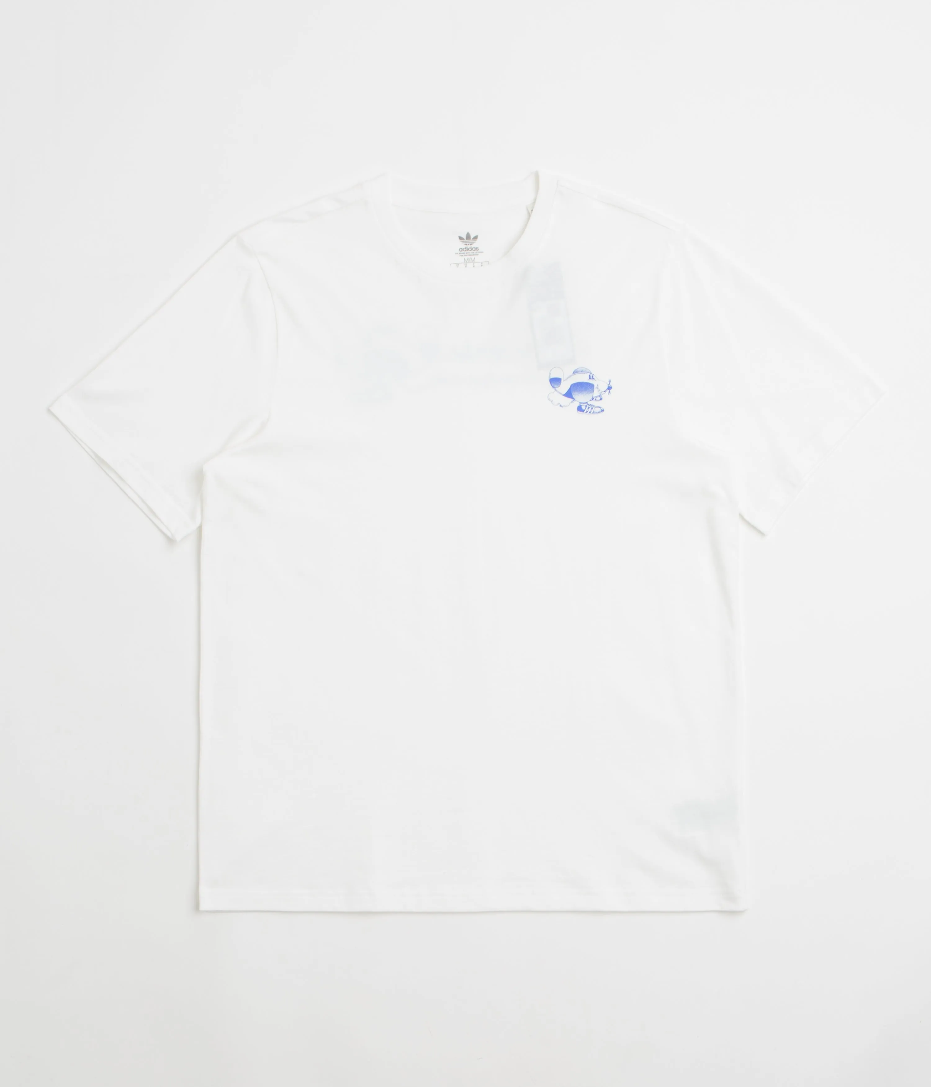 Date night Exclusive Adidas Dog Plane T-Shirt - White / Lucid Blue