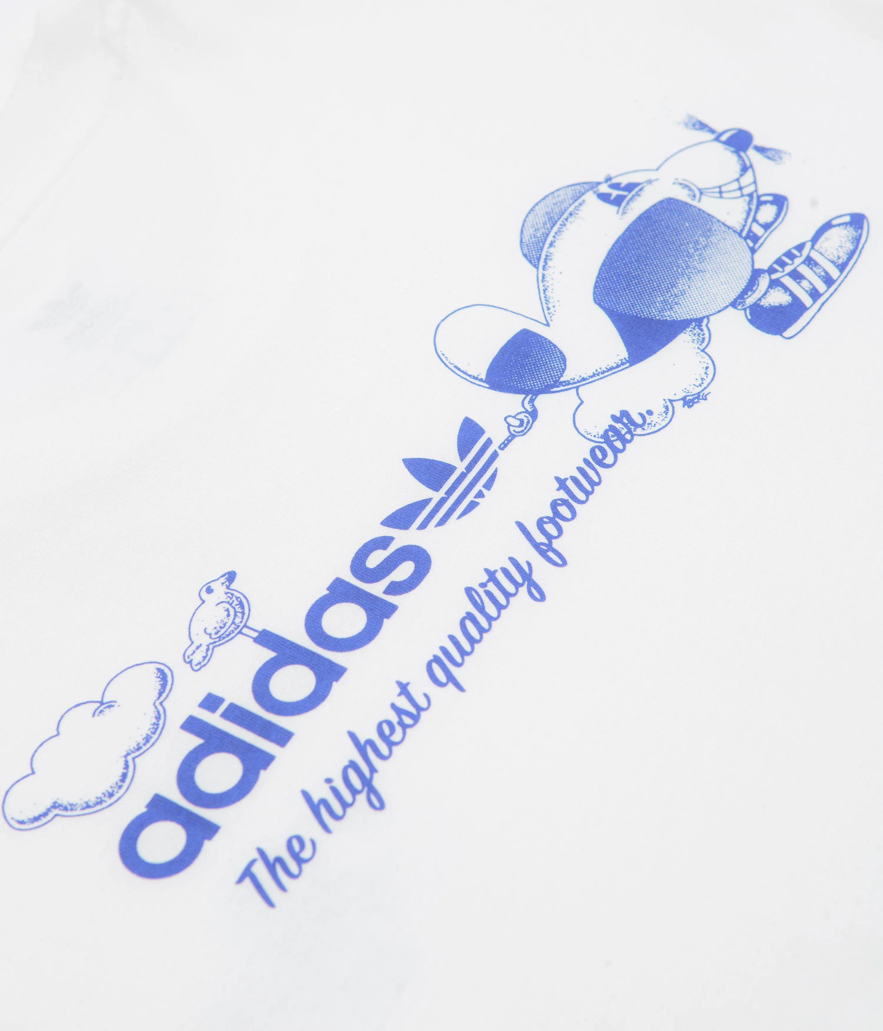 Adidas Dog Plane T-Shirt - White / Lucid Blue morning