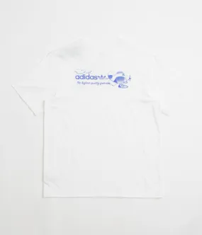 Seamless construction Adidas Dog Plane T-Shirt - White / Lucid Blue