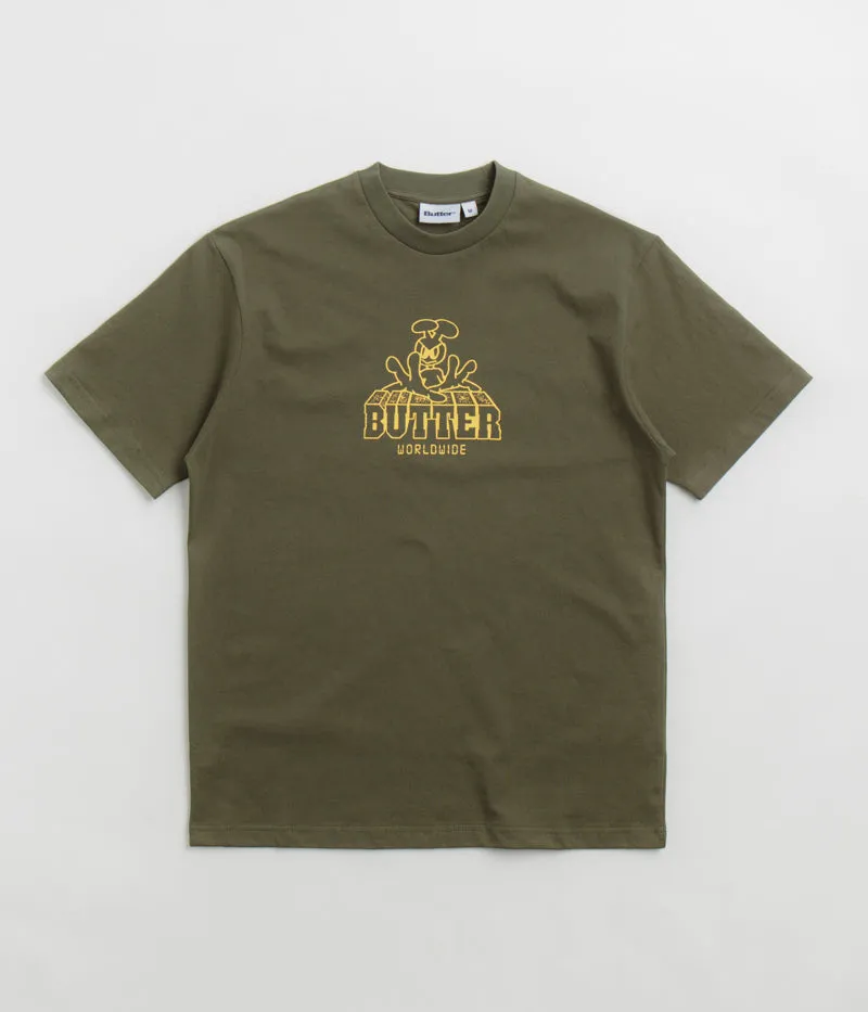 Butter Goods Alien T-Shirt - Army Patterned Wide Leg
