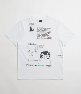 High End checkered pattern flatspot FS Is My Happy Place T-Shirt - White