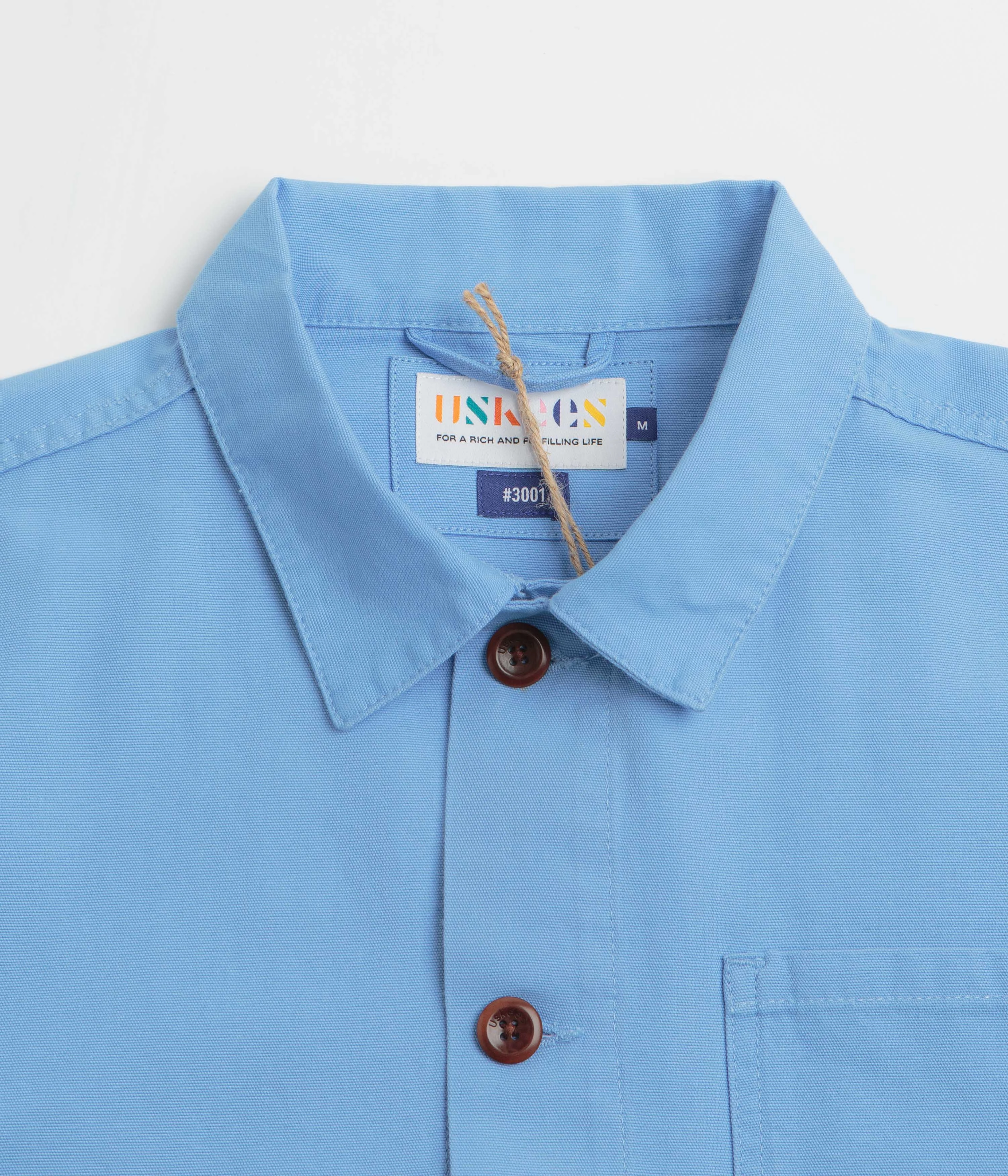 travel use Uskees 3001 Buttoned Overshirt - Powder Blue