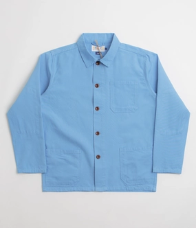 Uskees 3001 Buttoned Overshirt - Powder Blue suitable for land sports hot - weather option