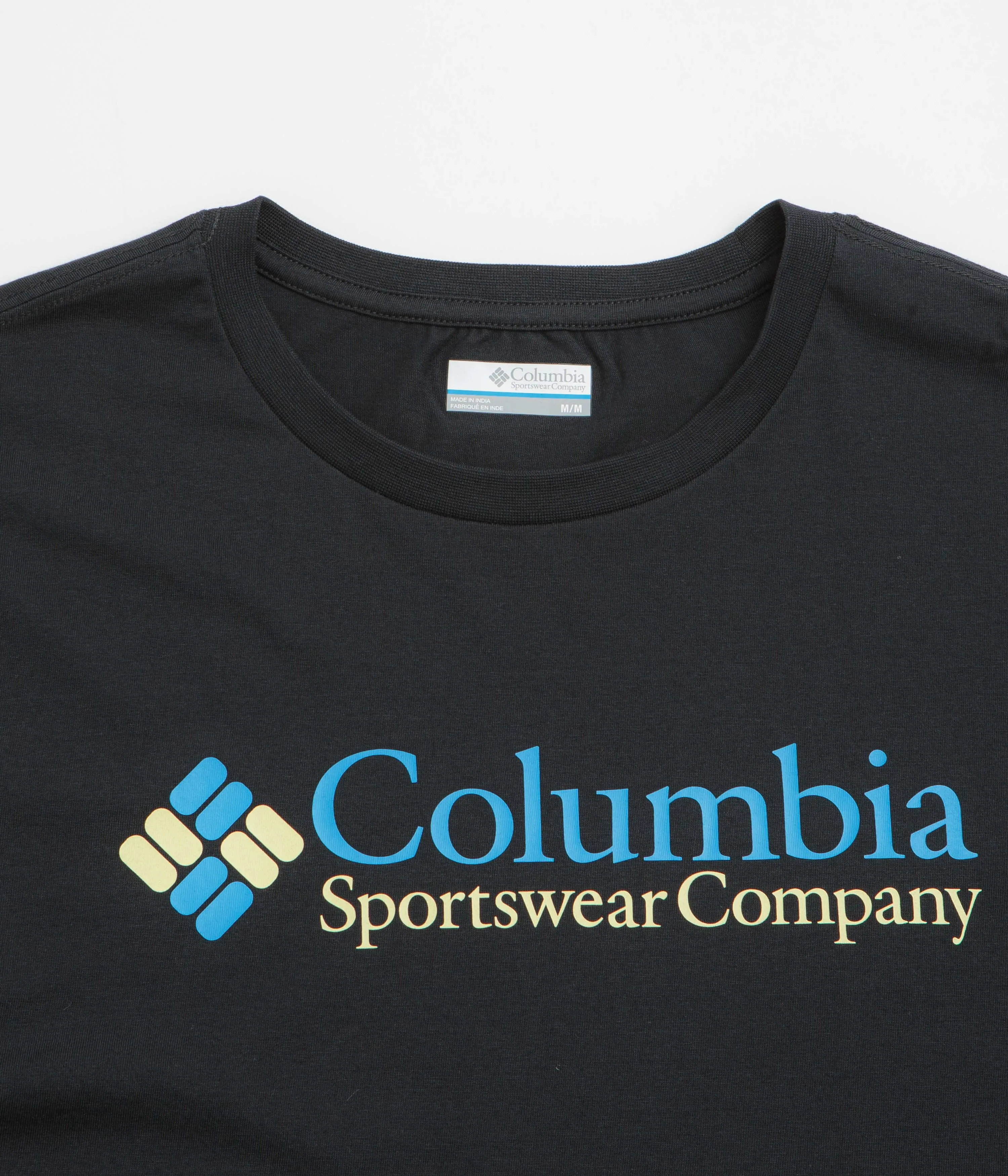 Stretchable Side Vents bar event Columbia CSC Basic Logo T-Shirt - Black / CSC Retro Logo / Blue