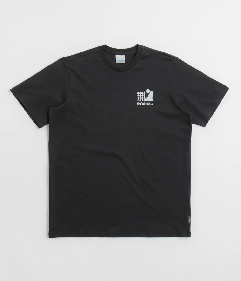garden venue Bold Patterns Columbia Explorers Canyon Back T-Shirt - Black / Explore Outdoors