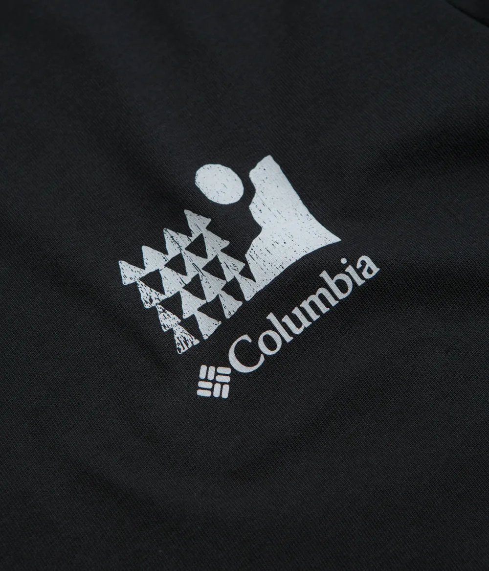 helicopter venue college event Columbia Explorers Canyon Back T-Shirt - Black / Explore Outdoors