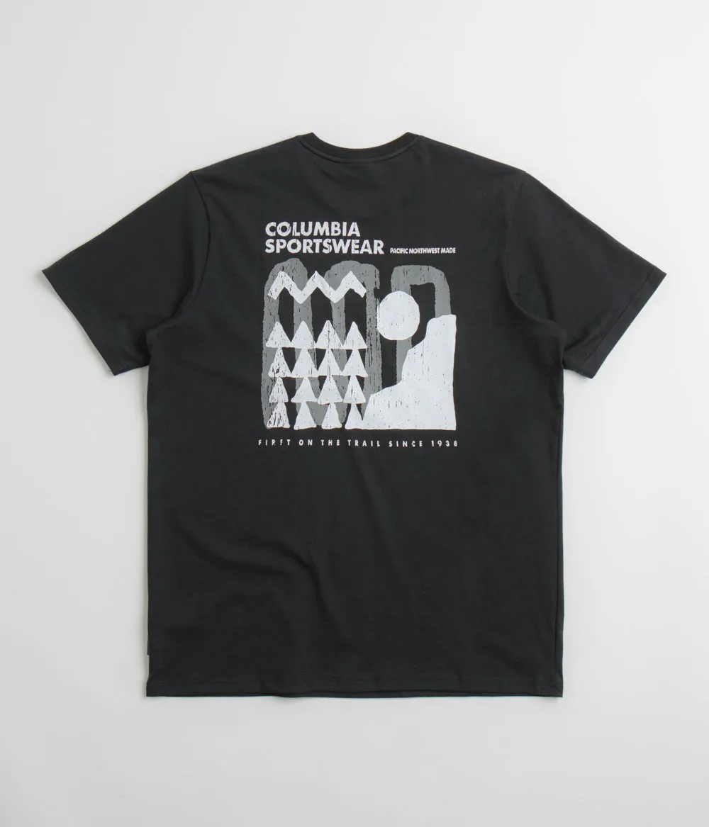 garden event Columbia Explorers Canyon Back T-Shirt - Black / Explore Outdoors