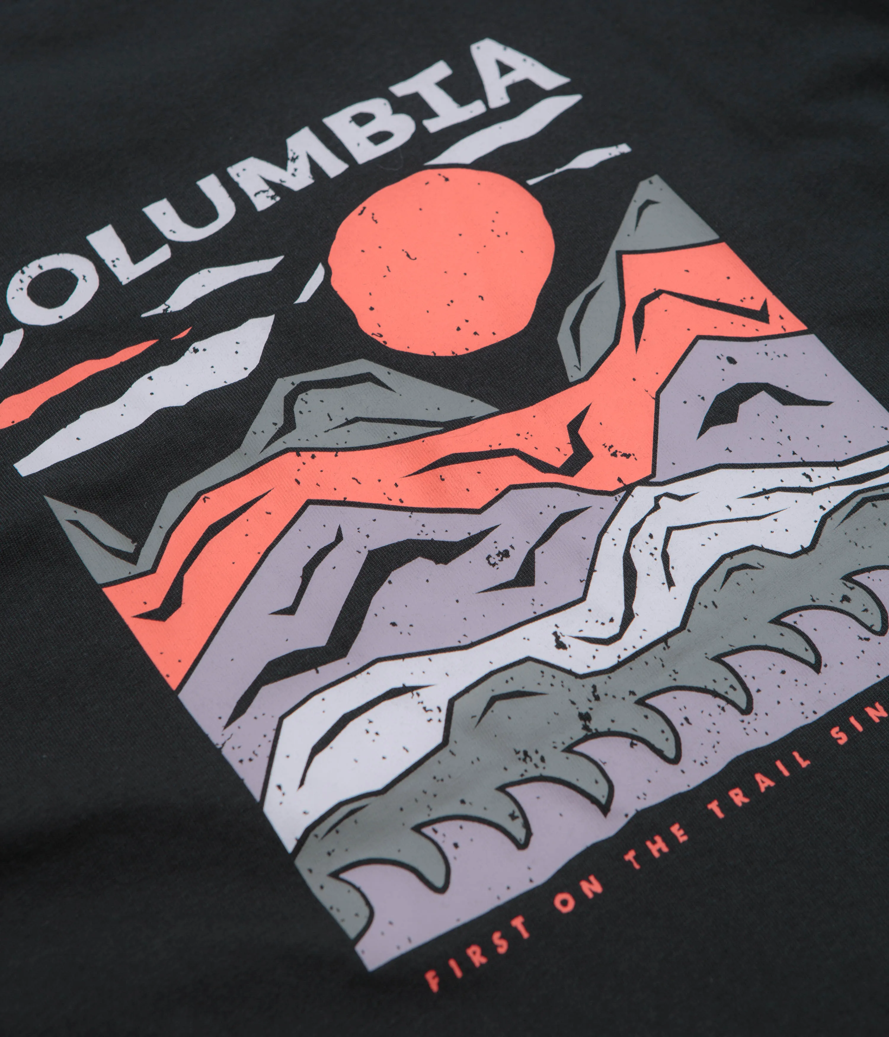 Columbia Explorers Canyon Back T-Shirt - Black / Peaks and Waves Bold Patterns
