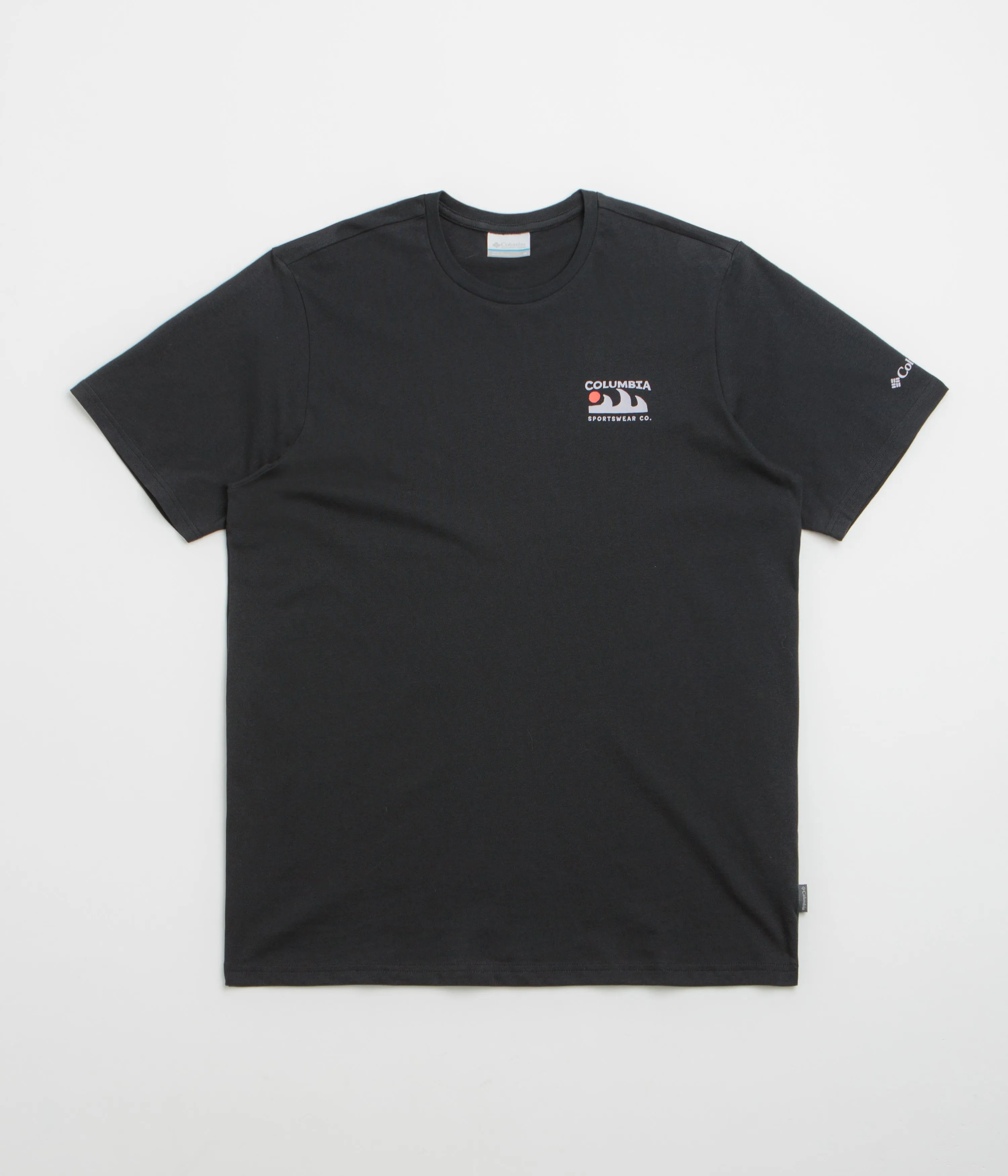safari event Columbia Explorers Canyon Back T-Shirt - Black / Peaks and Waves