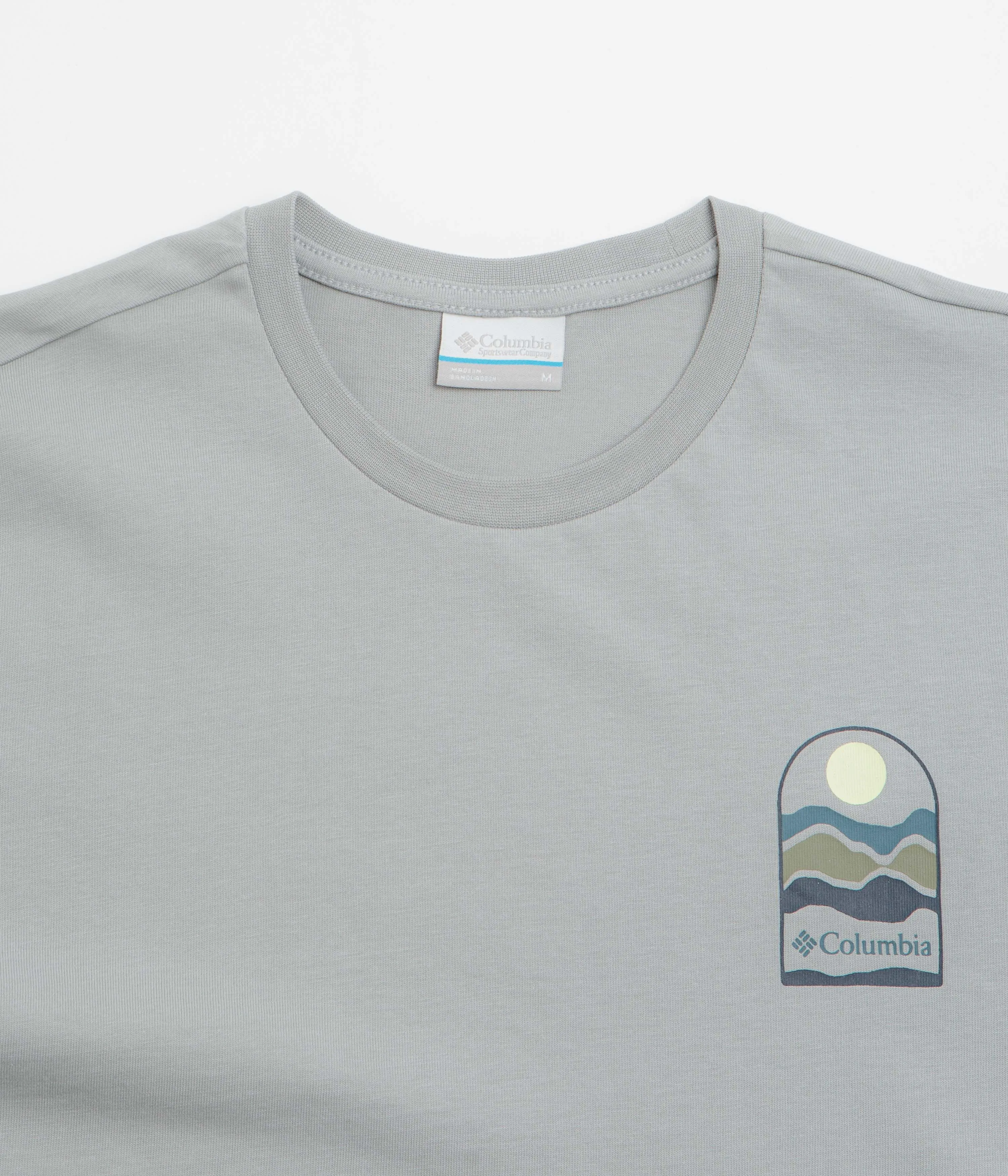 Columbia Explorers Canyon Back T-Shirt - Columbia Grey / Get Hiked badminton event
