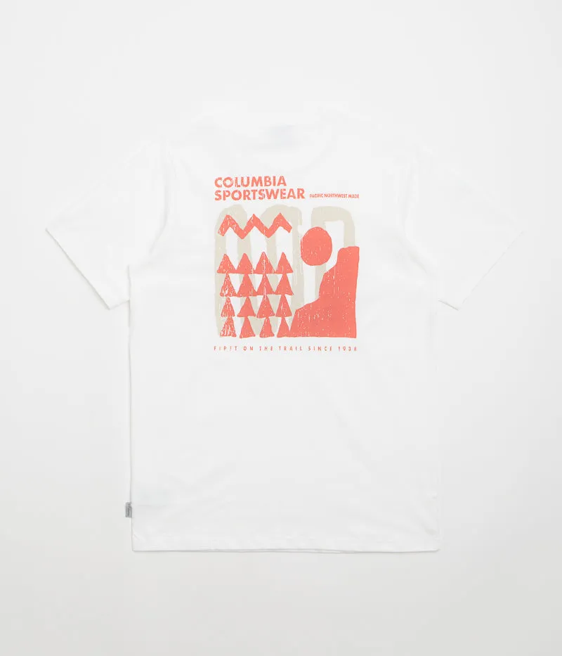 Columbia Explorers Canyon Back T-Shirt - White / Explore Outdoors Modern Silhouette group event