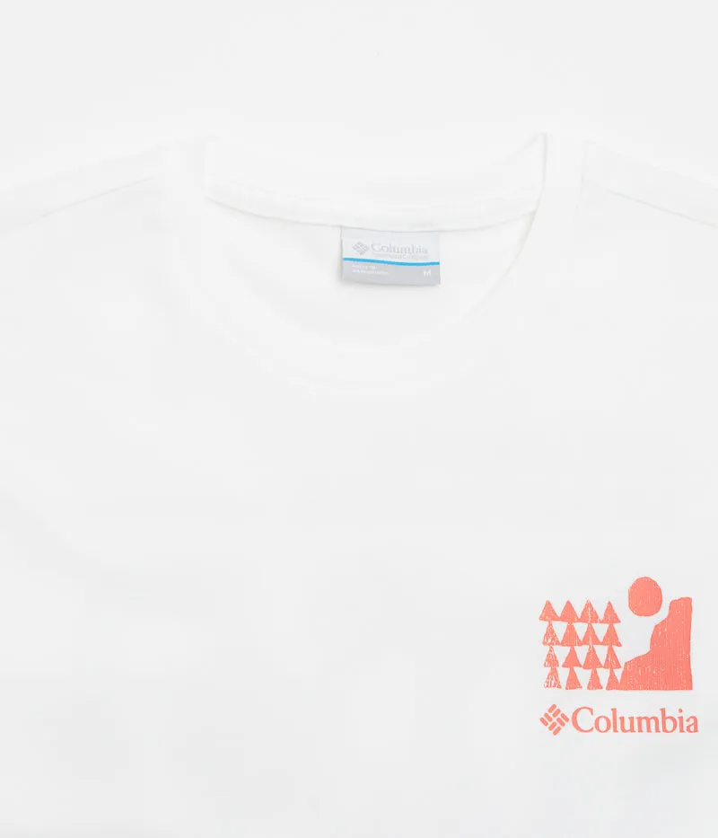 Cool Climate theater event Columbia Explorers Canyon Back T-Shirt - White / Explore Outdoors