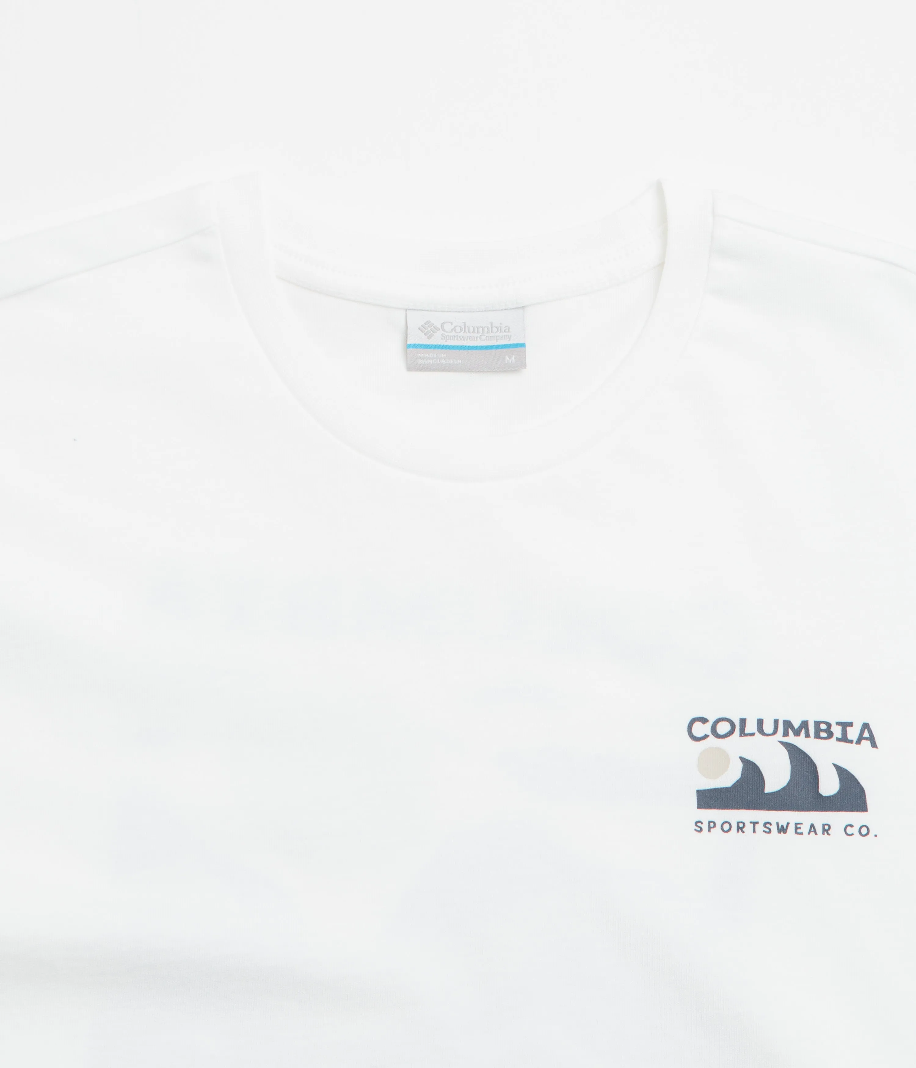 party venue event Columbia Explorers Canyon Back T-Shirt - White / Peaks and Waves