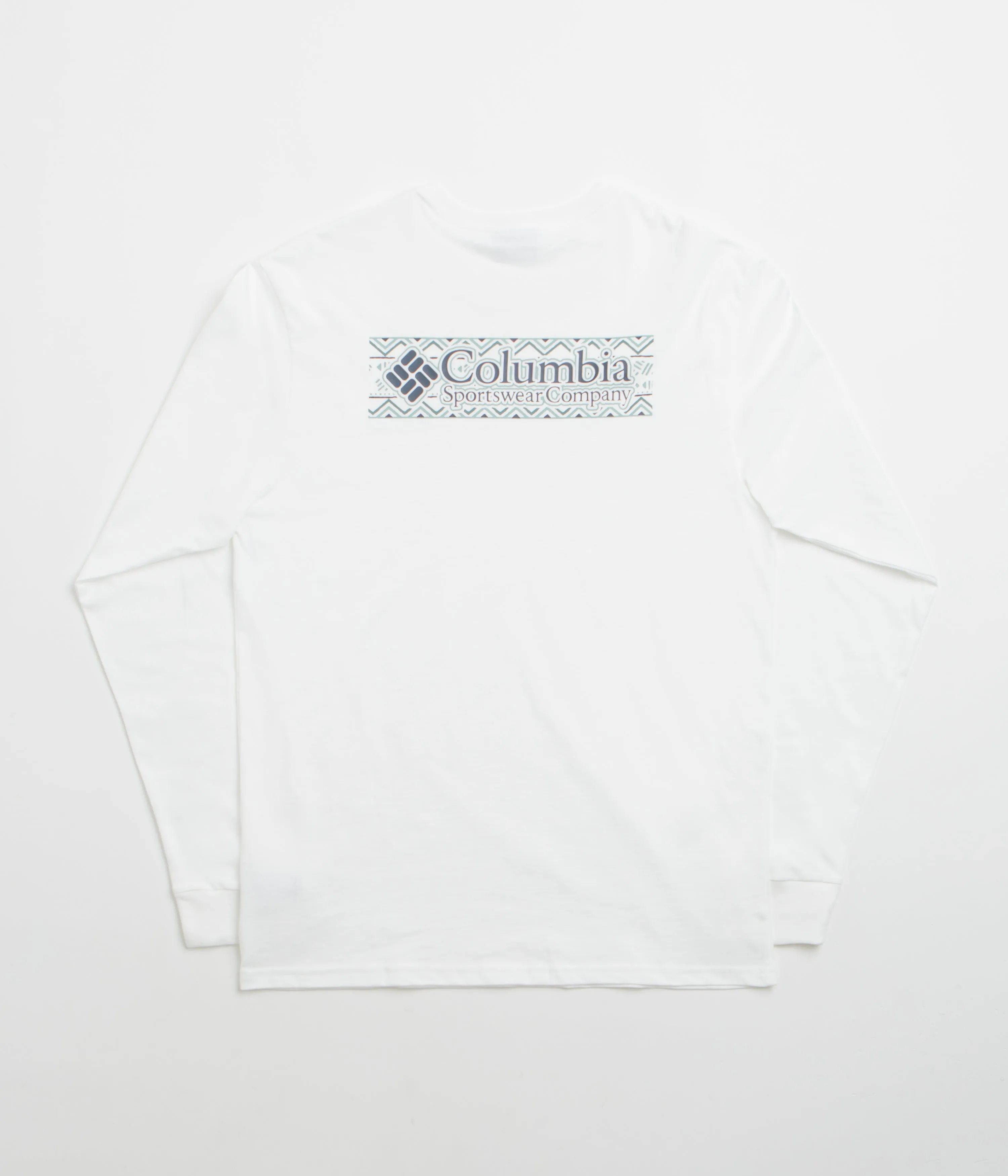 romper silhouette Date Columbia Explorers Canyon Long Sleeve T-Shirt - White / Branded Blanket