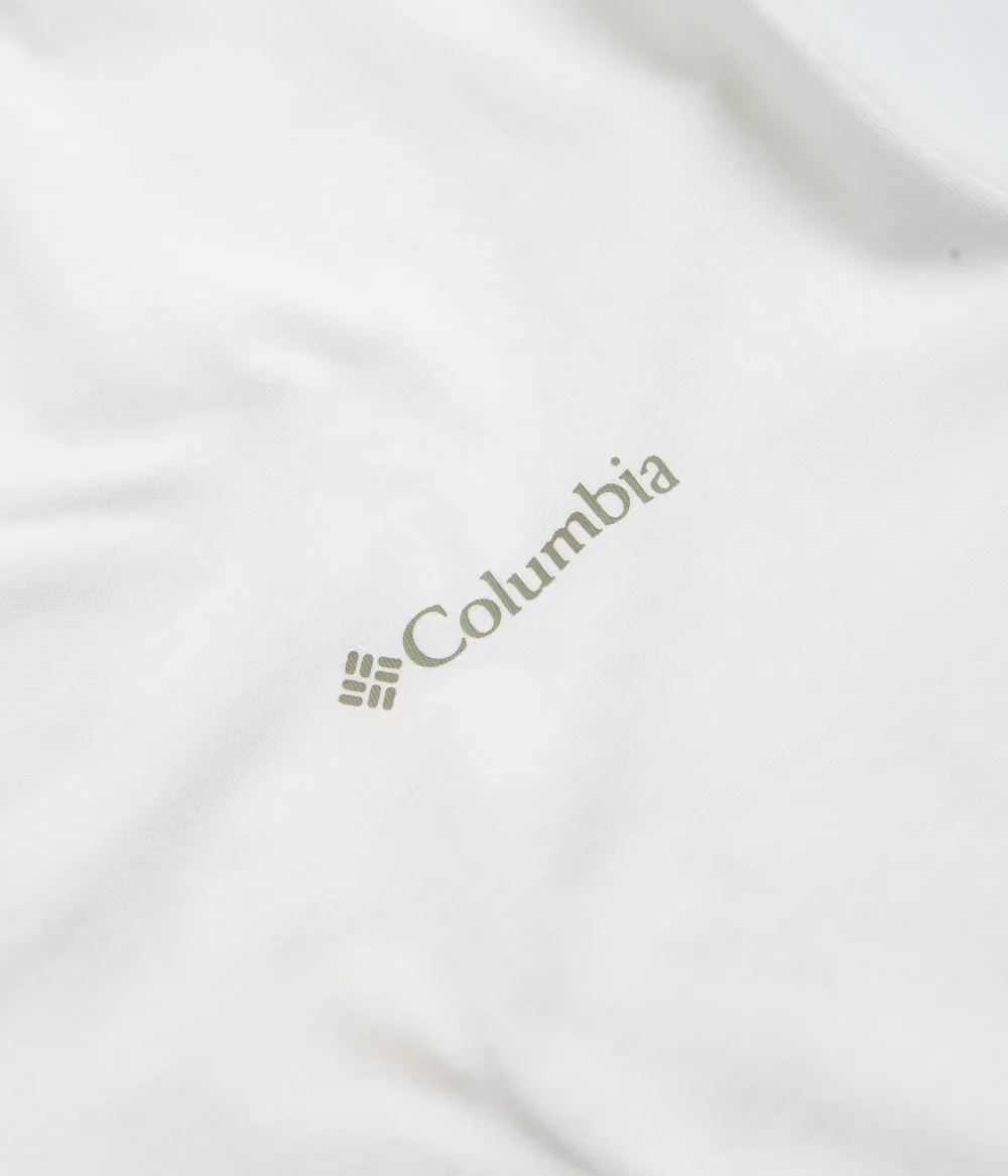Organic Cotton Columbia North Cascades T-Shirt - White / Pasteled Framed