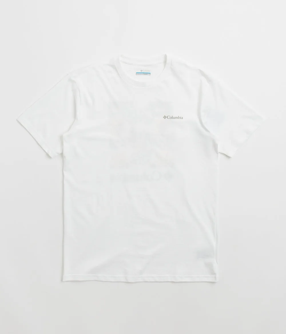 A-line silhouette Columbia North Cascades T-Shirt - White / Pasteled Framed