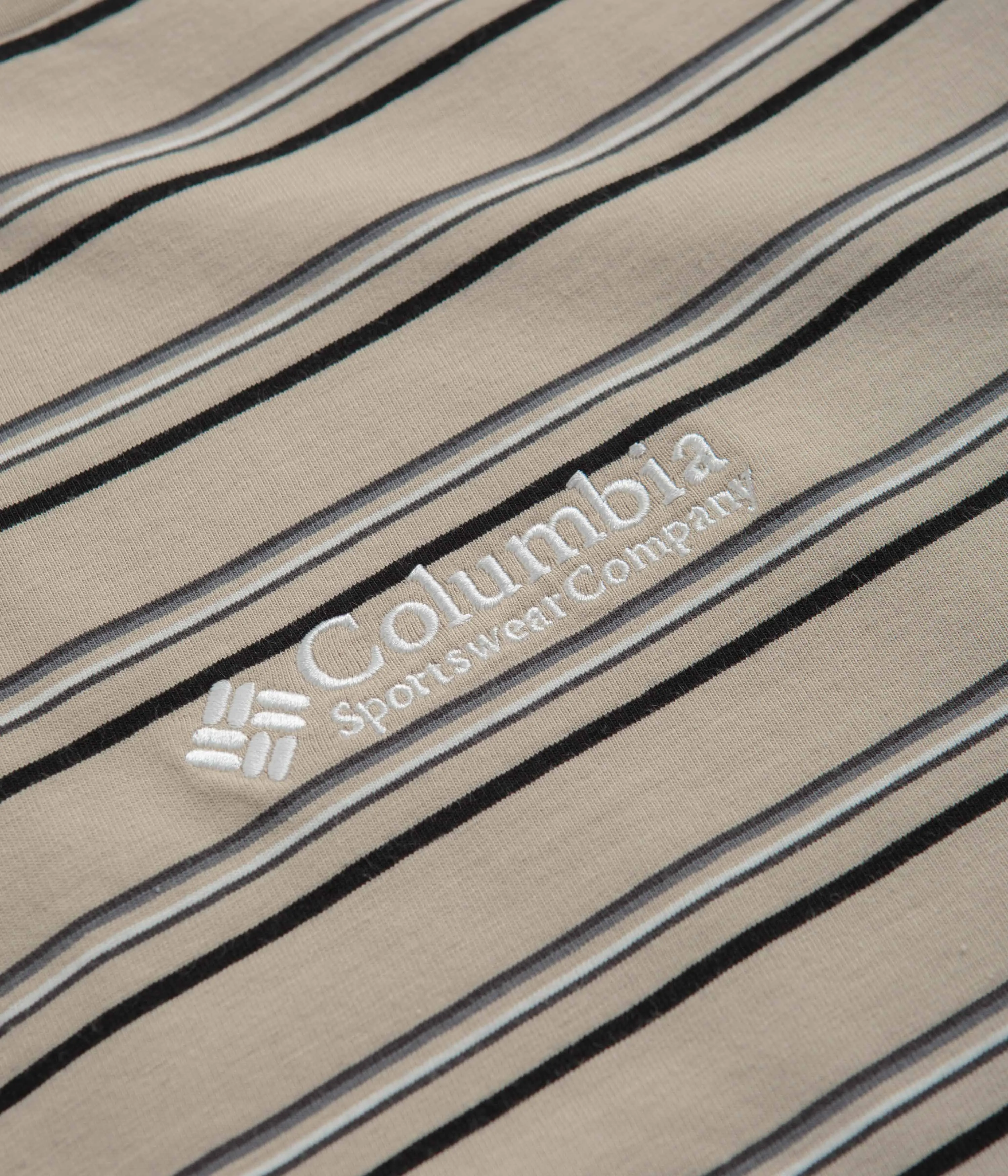 Thermoregulating Technology daytime event Columbia Somer Slope Striped T-Shirt - Ancient Fossil