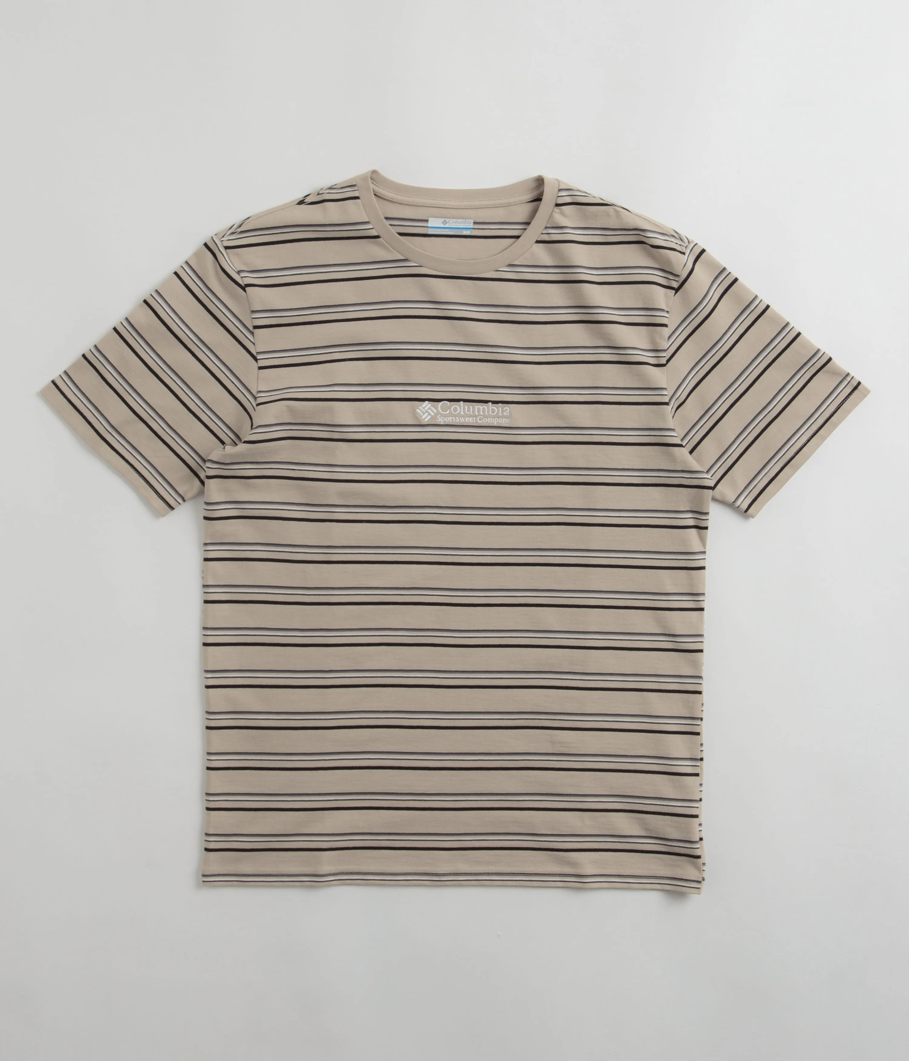 Columbia Somer Slope Striped T-Shirt - Ancient Fossil Beach Wear