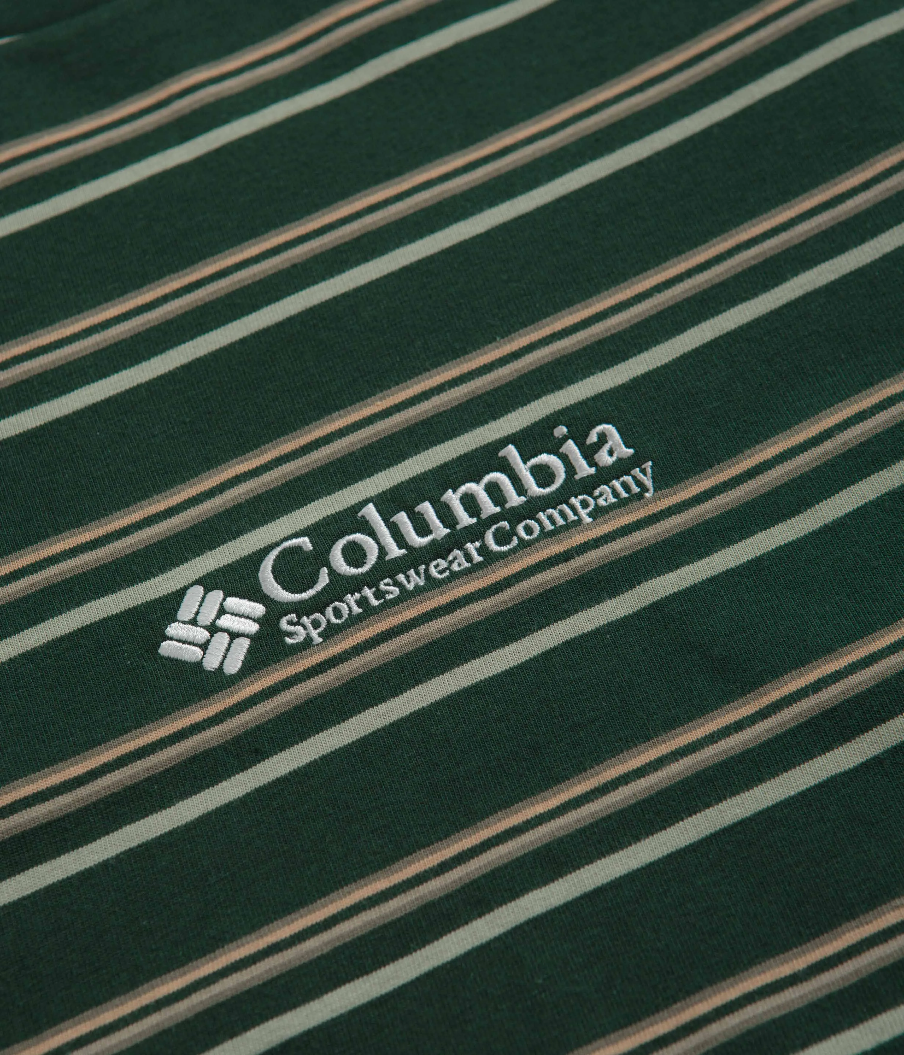 Columbia Somer Slope Striped T-Shirt - Spruce flight venue Outdoor Event