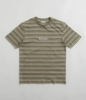 diving event Columbia Somer Slope Striped T-Shirt - Stone Green