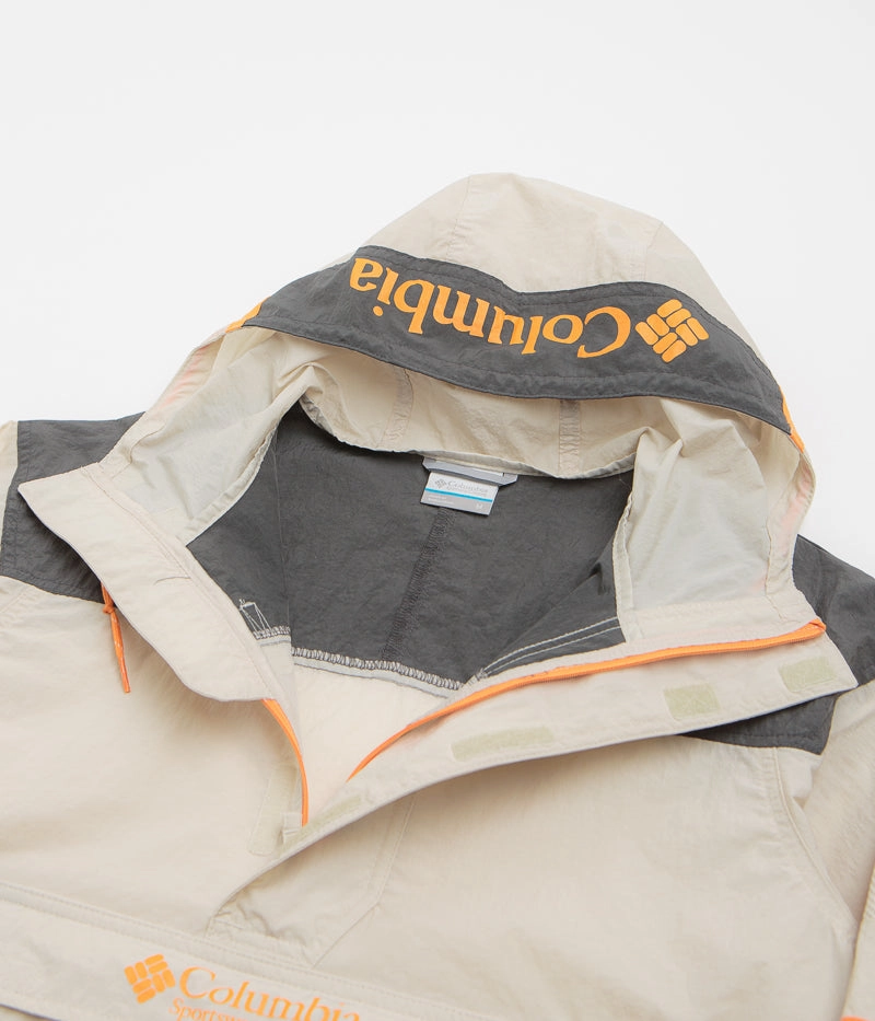 AdjustableCuffs Modern Outerwear Columbia Challenger Windbreaker Anorak - Dark Stone / Shark