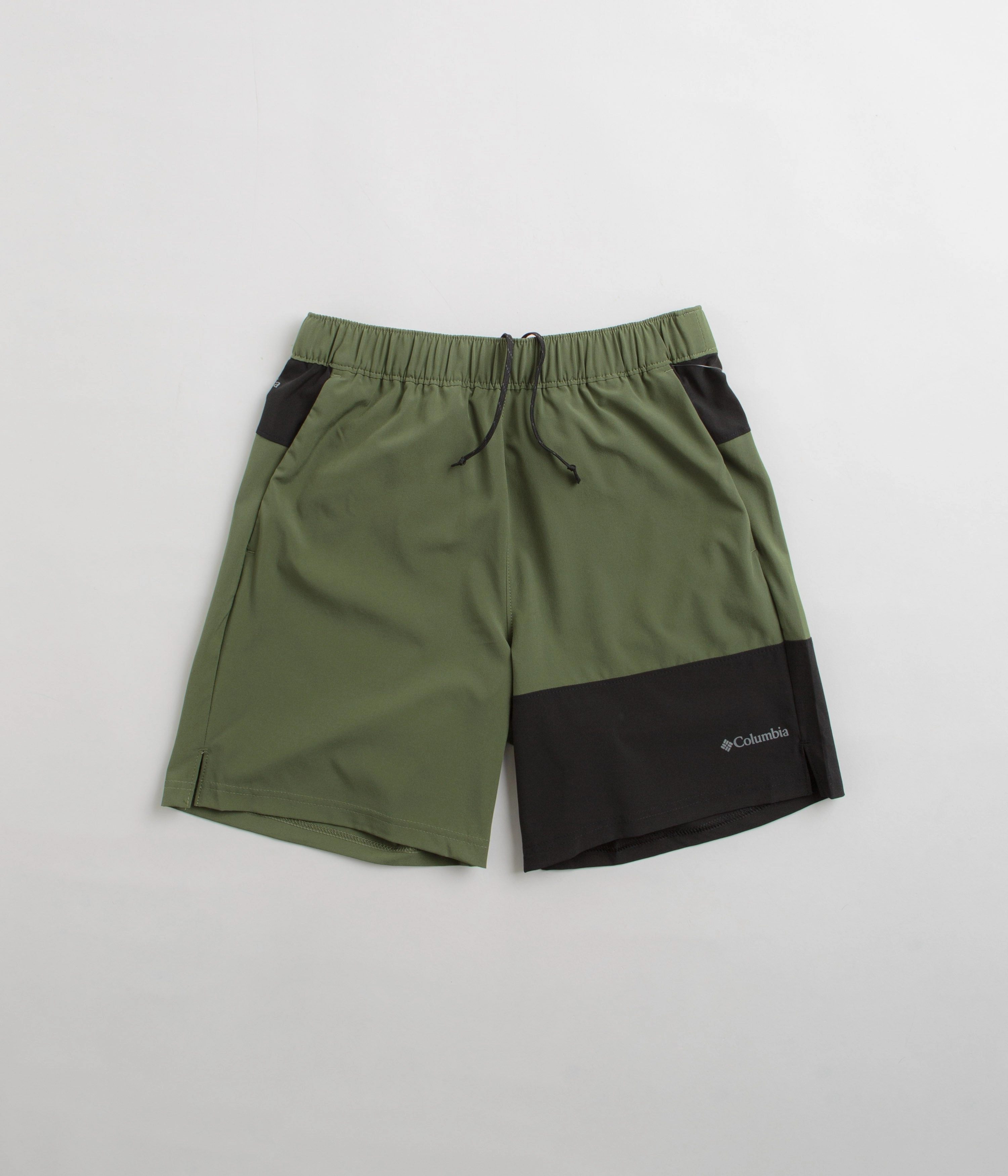 Clean Mood Columbia Hike Color Block Shorts - Canteen / Black
