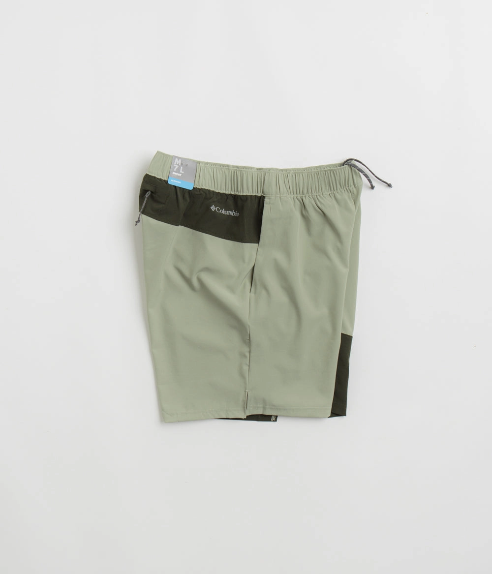 Columbia Hike Color Block Shorts - Safari / Greenscape No Slip Gripper Swimwear