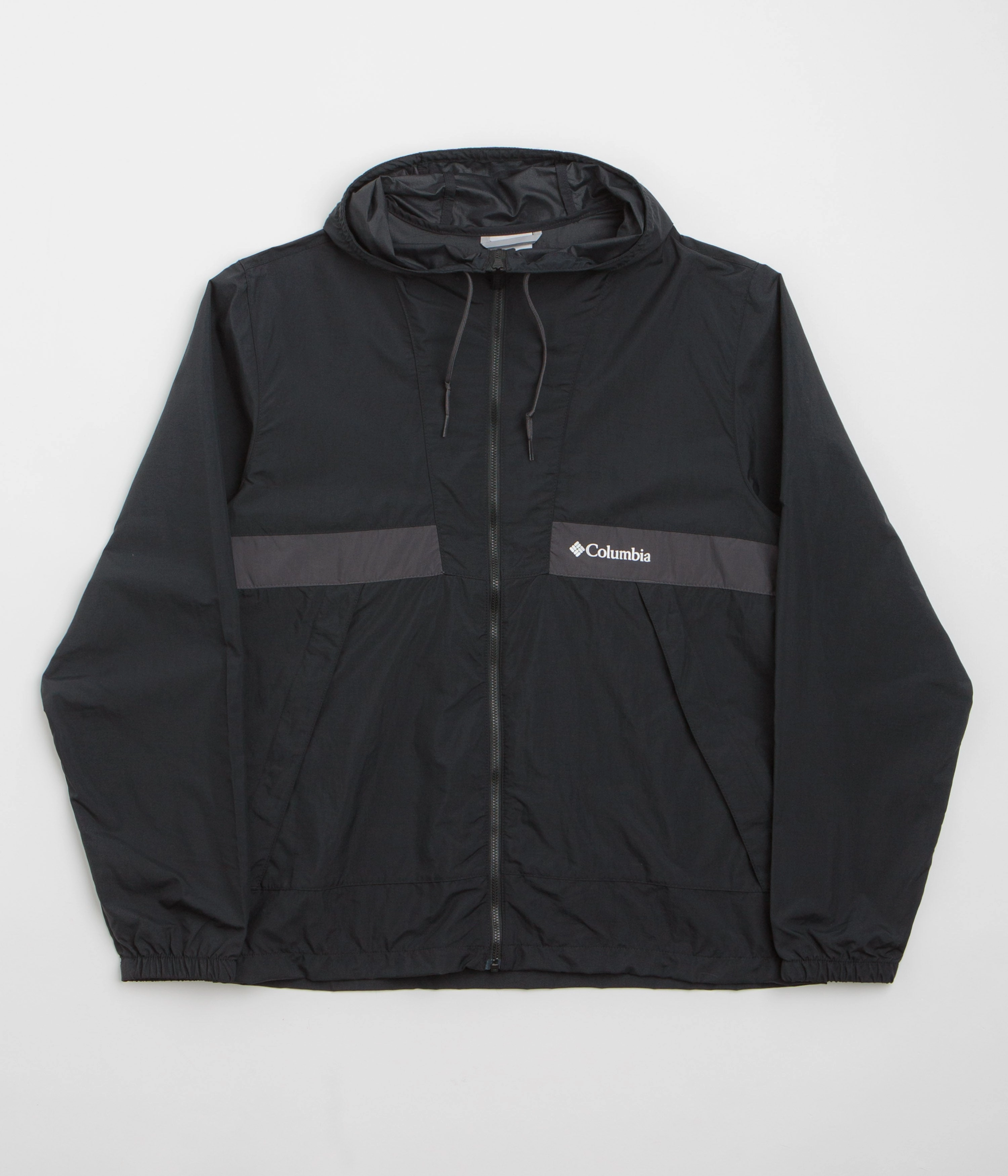 suitable for day wear Columbia Spire Valley Hooded Windbreaker Jacket - Black / Shark